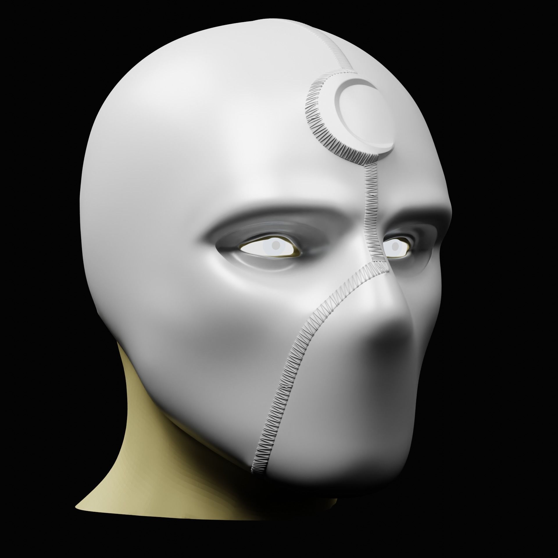 Mr Knight Inspired Mask 3D print model_3
