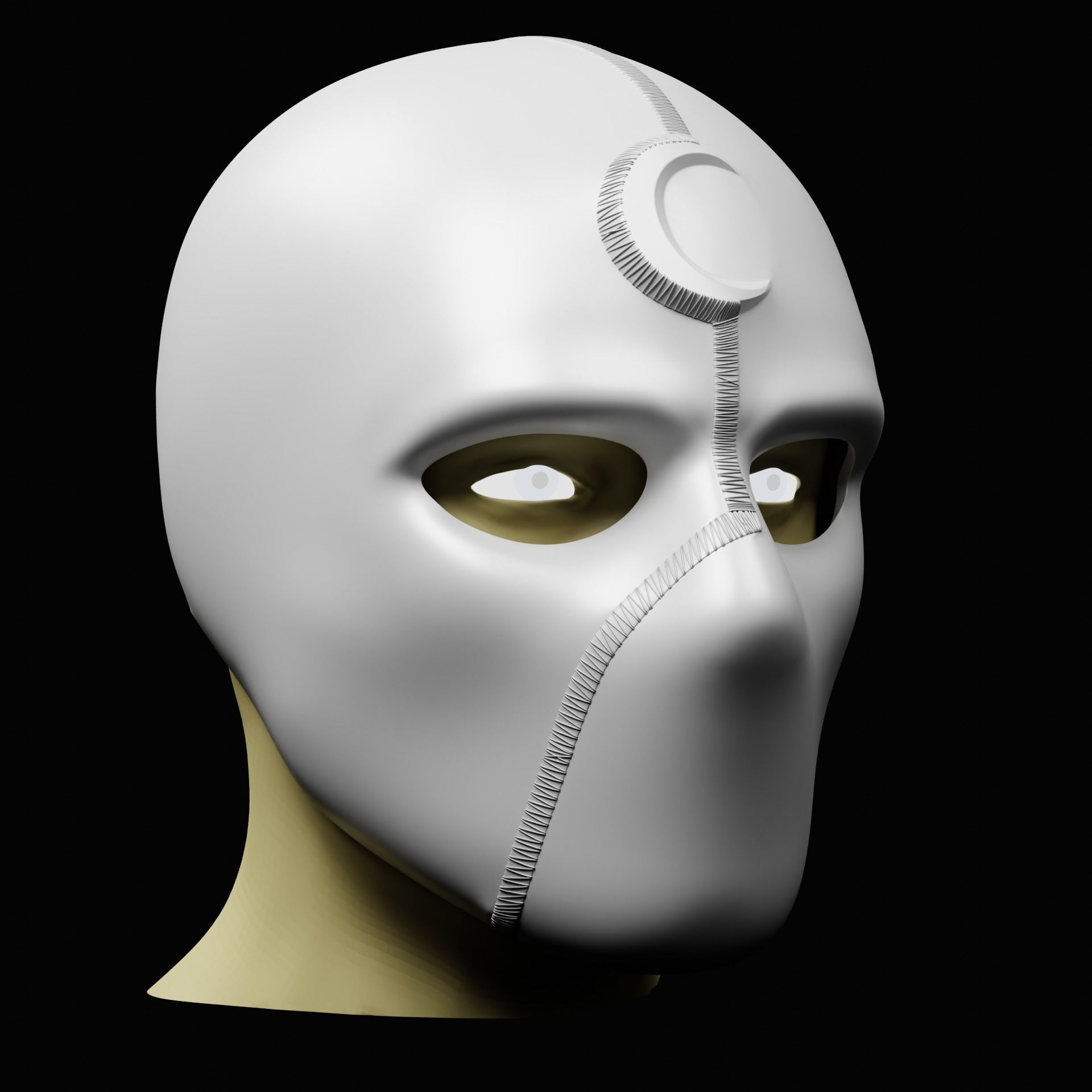 Mr Knight Inspired Mask 3D print model_4