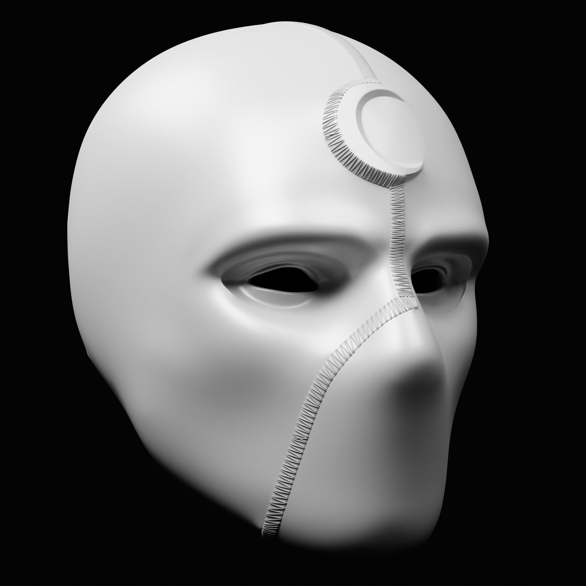 Mr Knight Inspired Mask 3D print model_7
