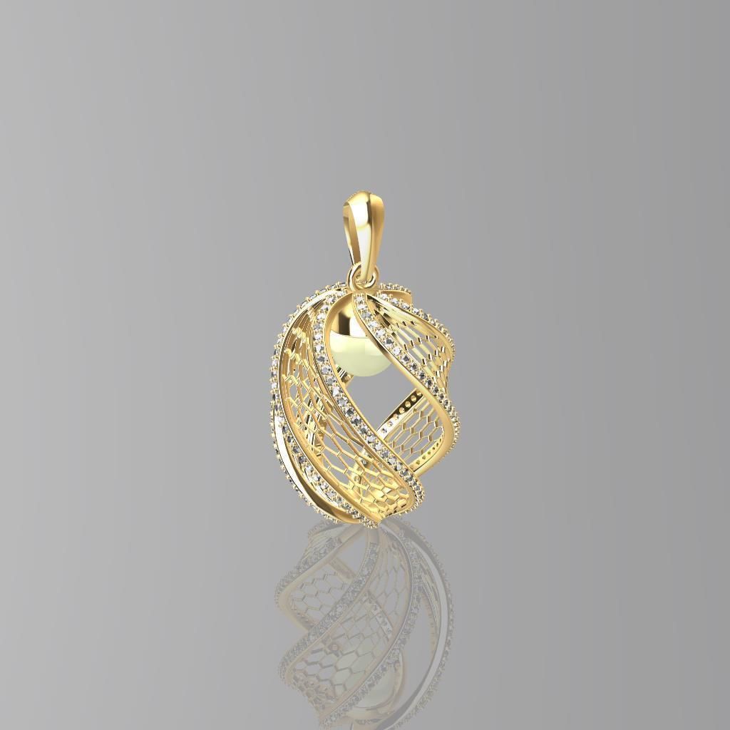 Egg Pendent Pearl 3D print model_1
