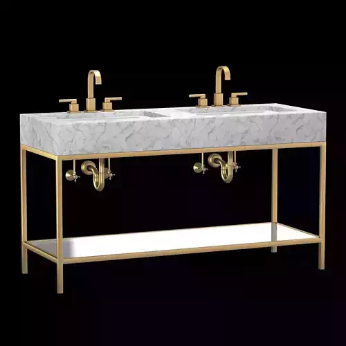 HUDSON METAL DOUBLE WASHSTAND 3D model