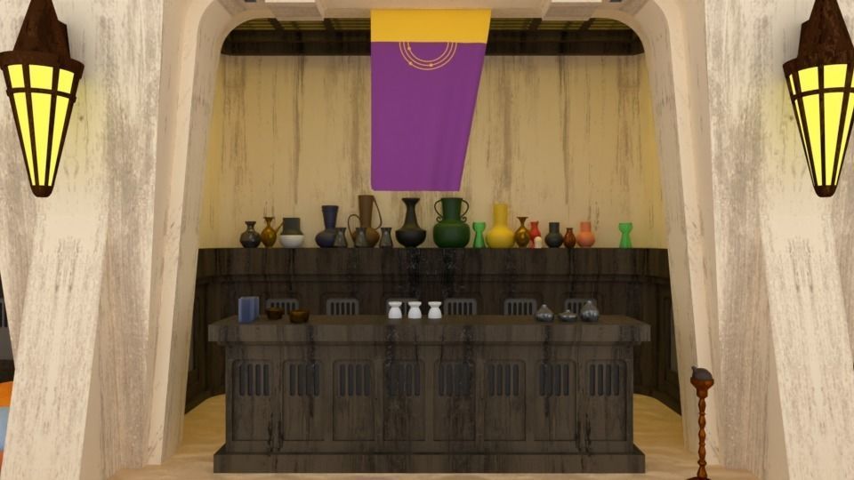 Ralph McQuarries Bazaar  - Set 2 - Shops 1-12 scale 3D print model_22