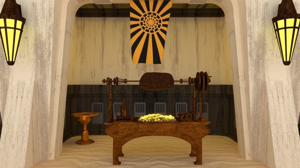 Ralph McQuarries Bazaar  - Set 2 - Shops 1-12 scale 3D print model_24