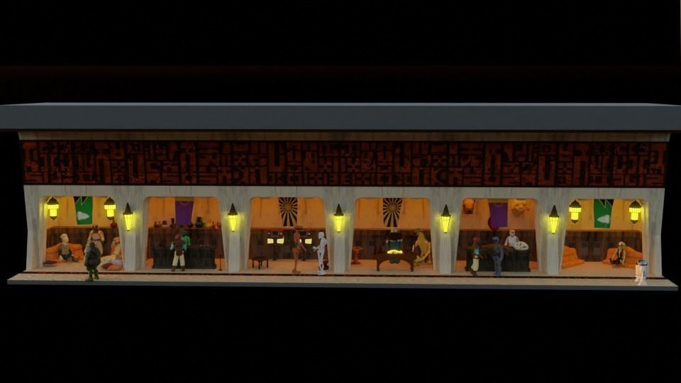 Ralph McQuarries Bazaar  - Set 2 - Shops 1-12 scale 3D print model_34