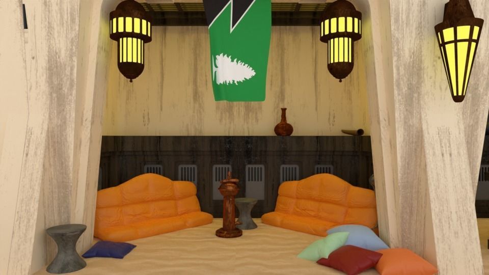 Ralph McQuarries Bazaar  - Set 2 - Shops 1-12 scale 3D print model_21