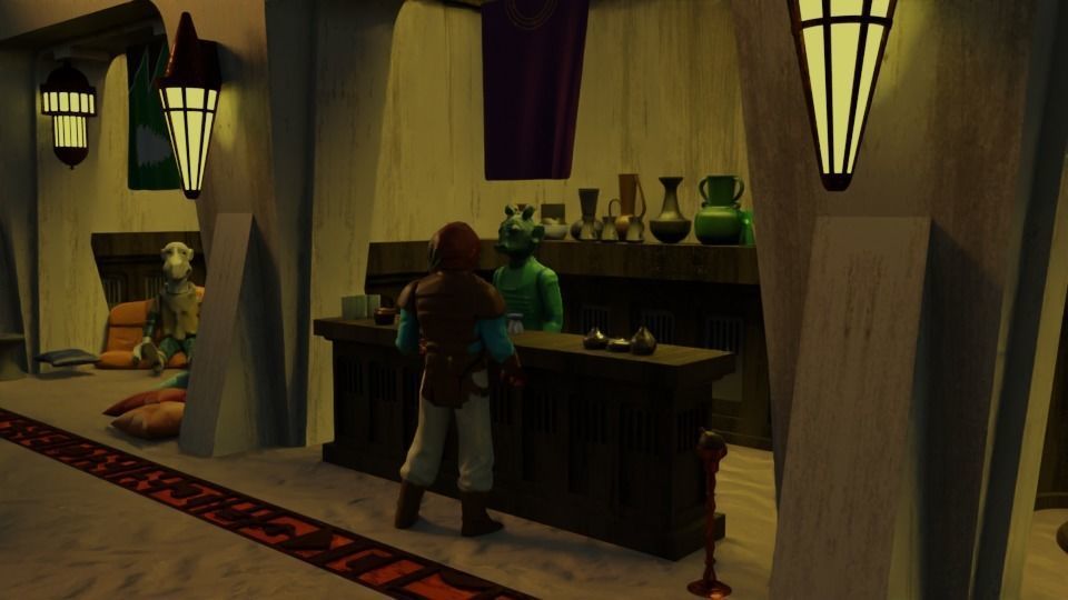 Ralph McQuarries Bazaar  - Set 2 - Shops 1-12 scale 3D print model_37