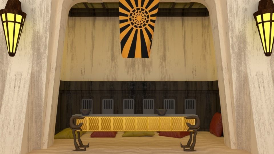 Ralph McQuarries Bazaar  - Set 2 - Shops 1-12 scale 3D print model_30