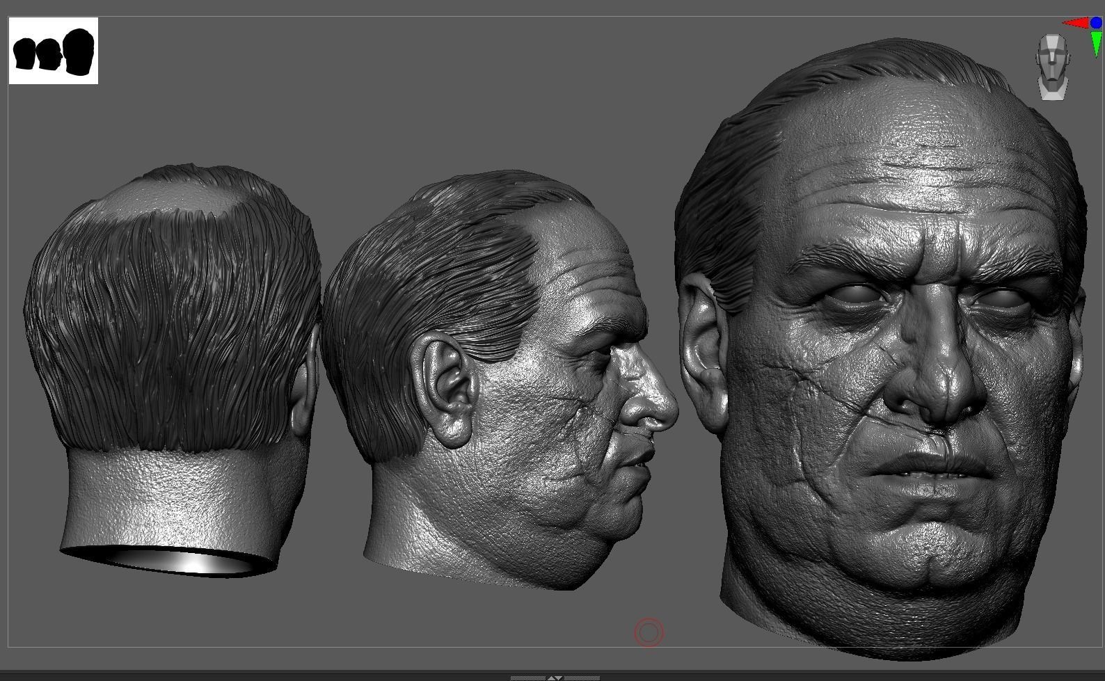 Penguin -Colin Farrell Head  3D print model_5