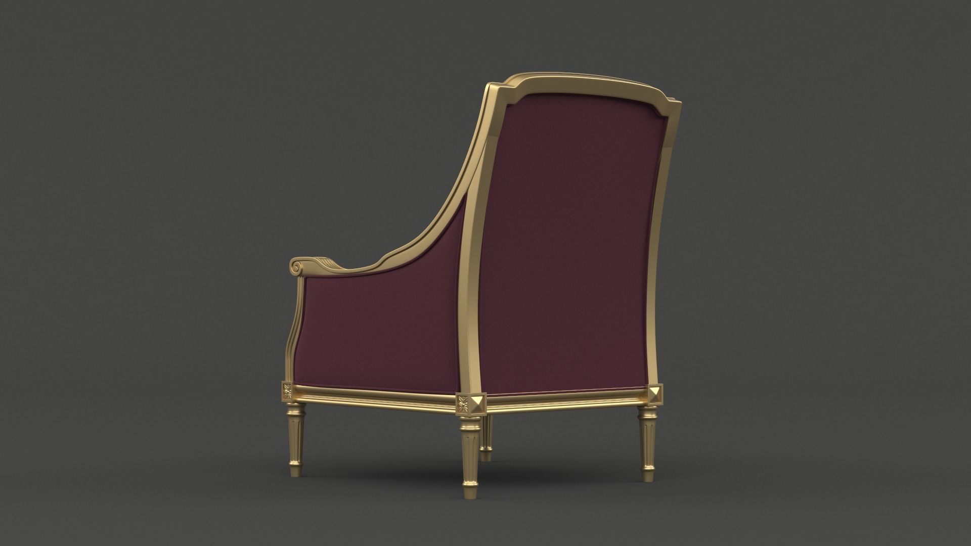 Classic Armchair 3D model_4