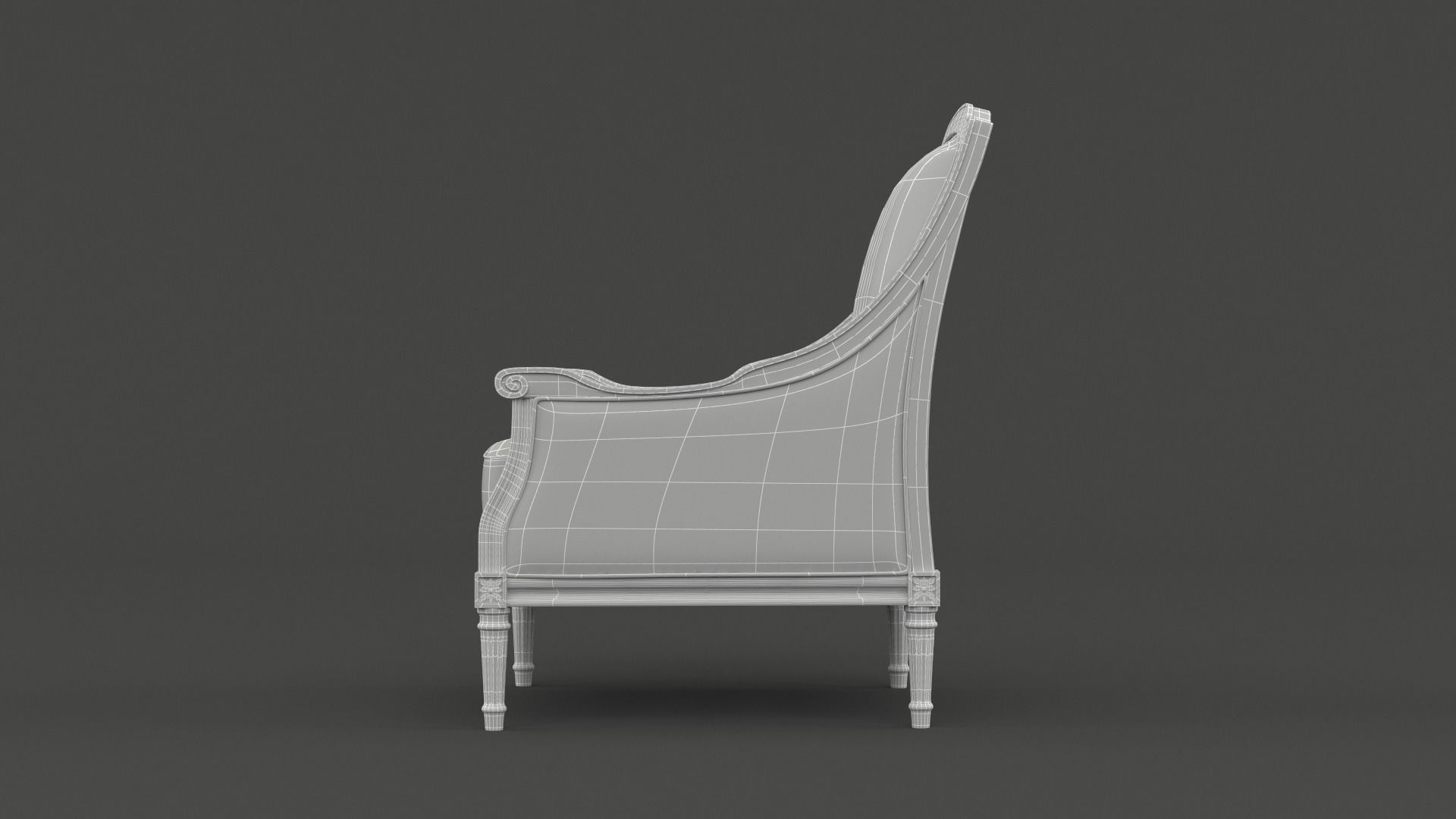 Classic Armchair 3D model_13