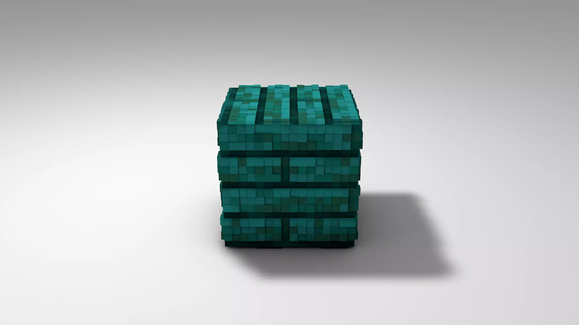 warped planks  3D model  minecraft Low-poly 3D model_0