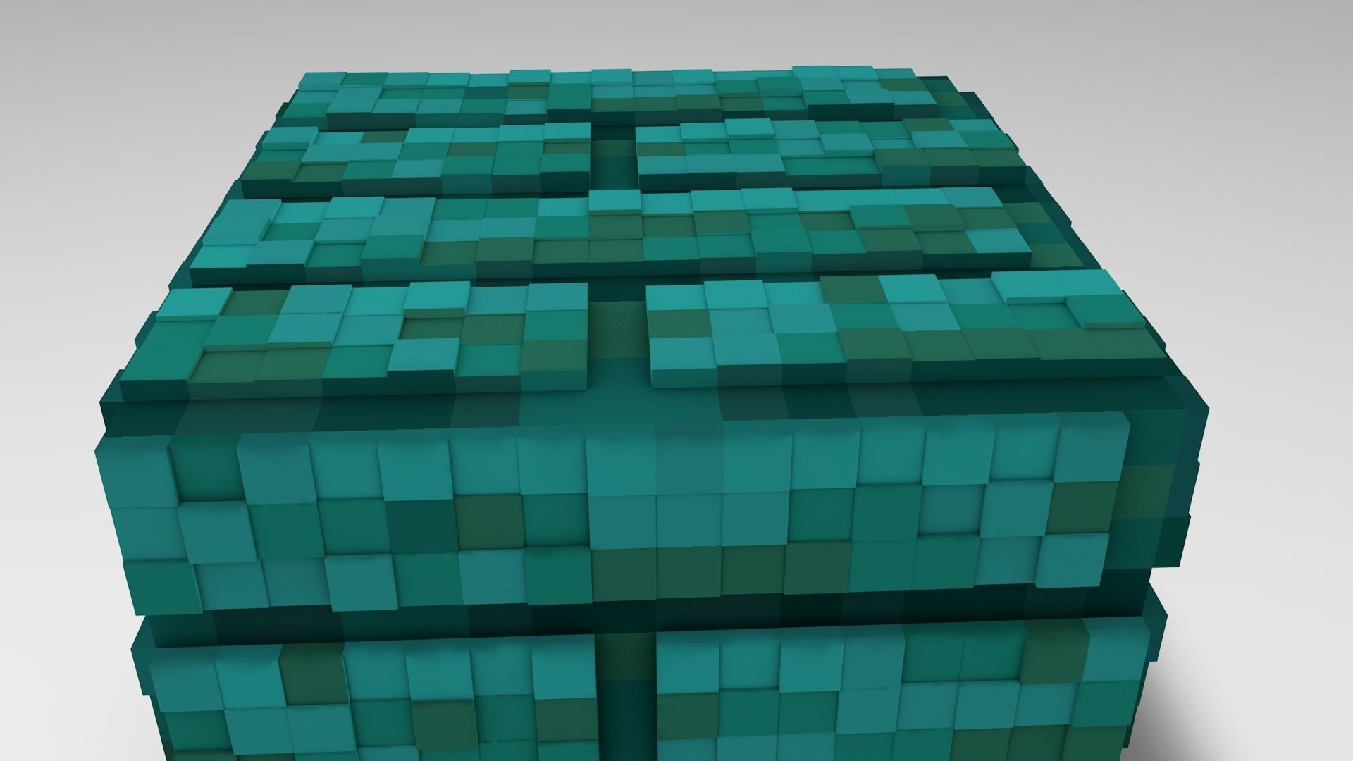 warped planks  3D model  minecraft Low-poly 3D model_1