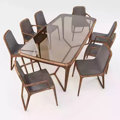 Ceccotti Collezioni Obi Table and Otto Chair - Dining Set
