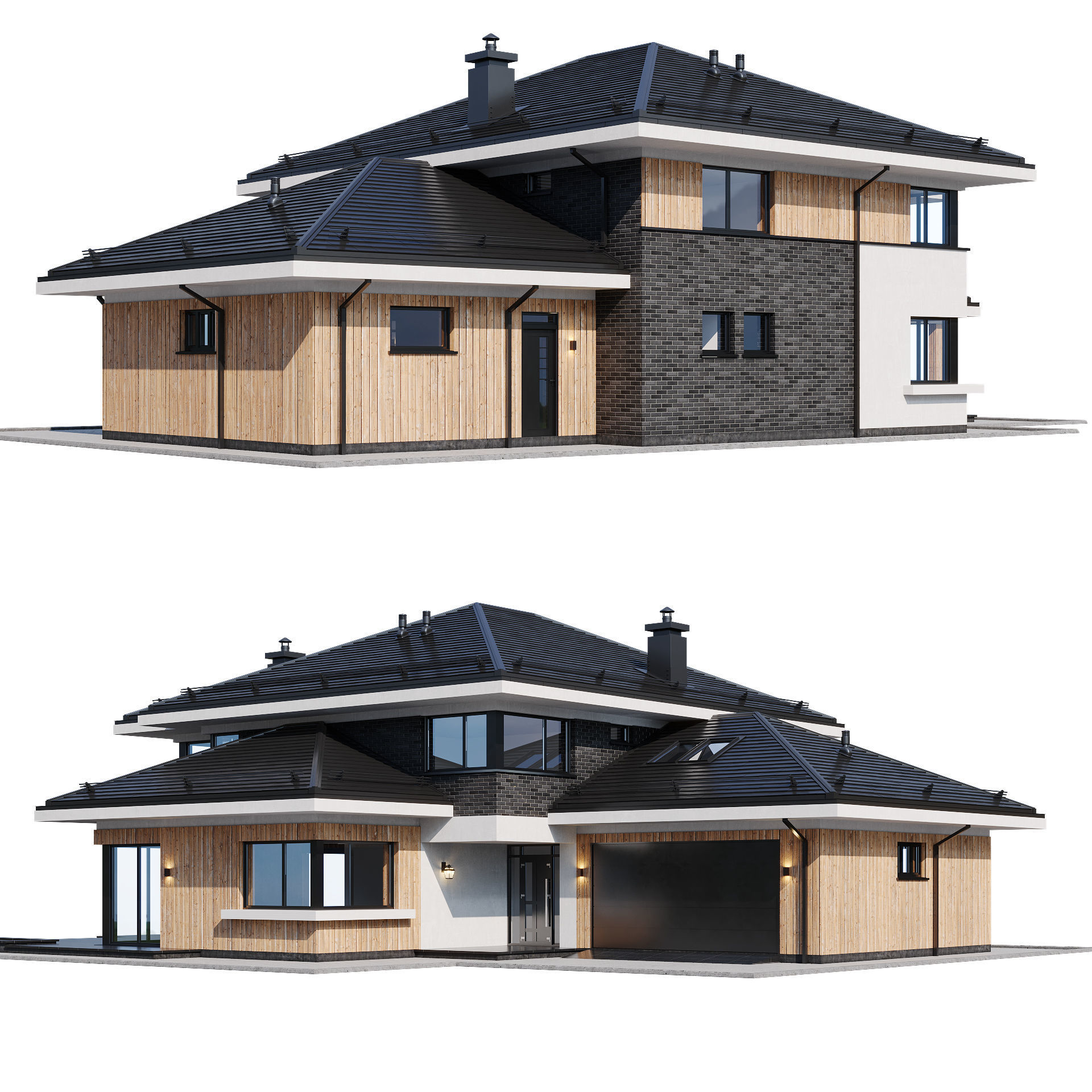 Modern house 13 3D model_1