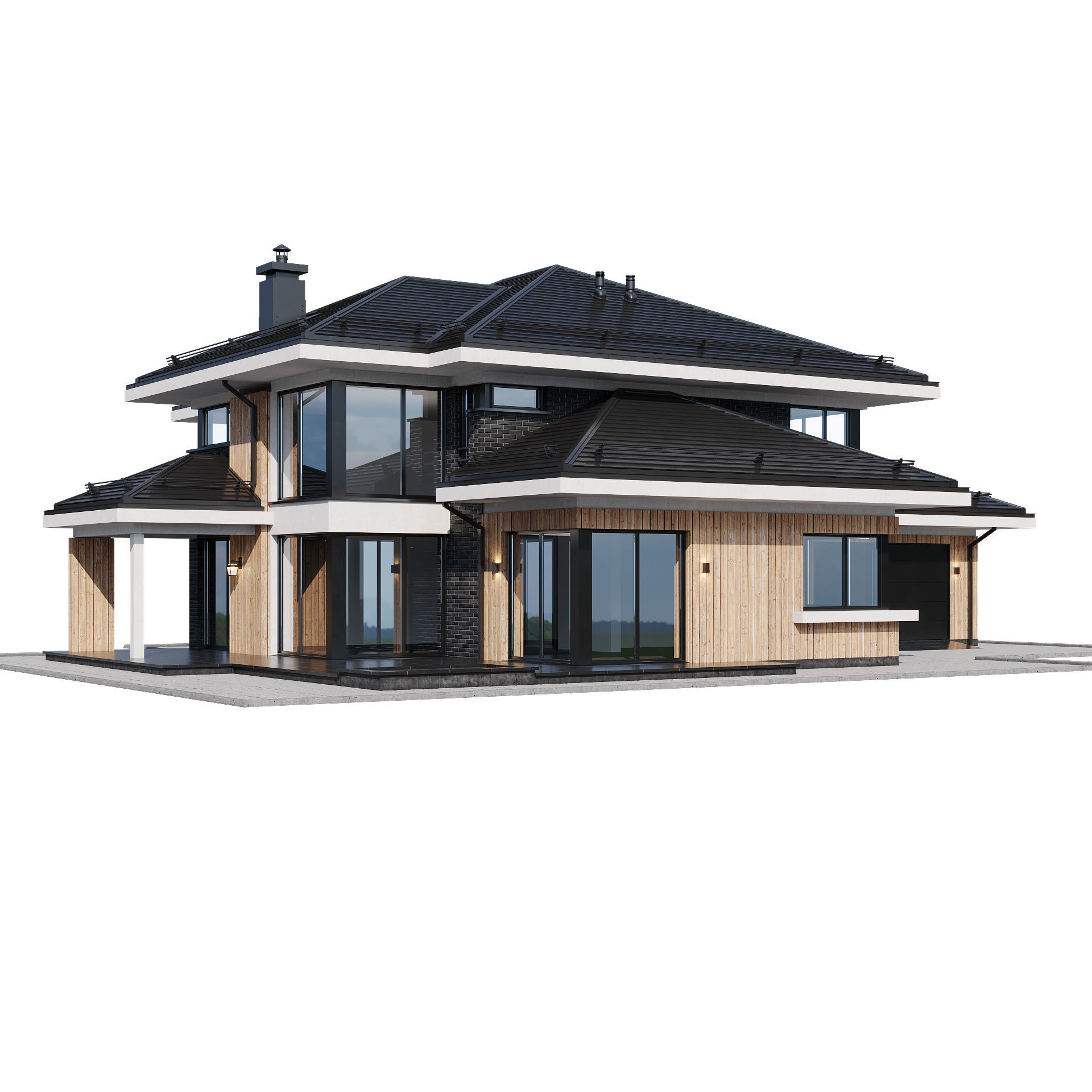 Modern house 13 3D model_6