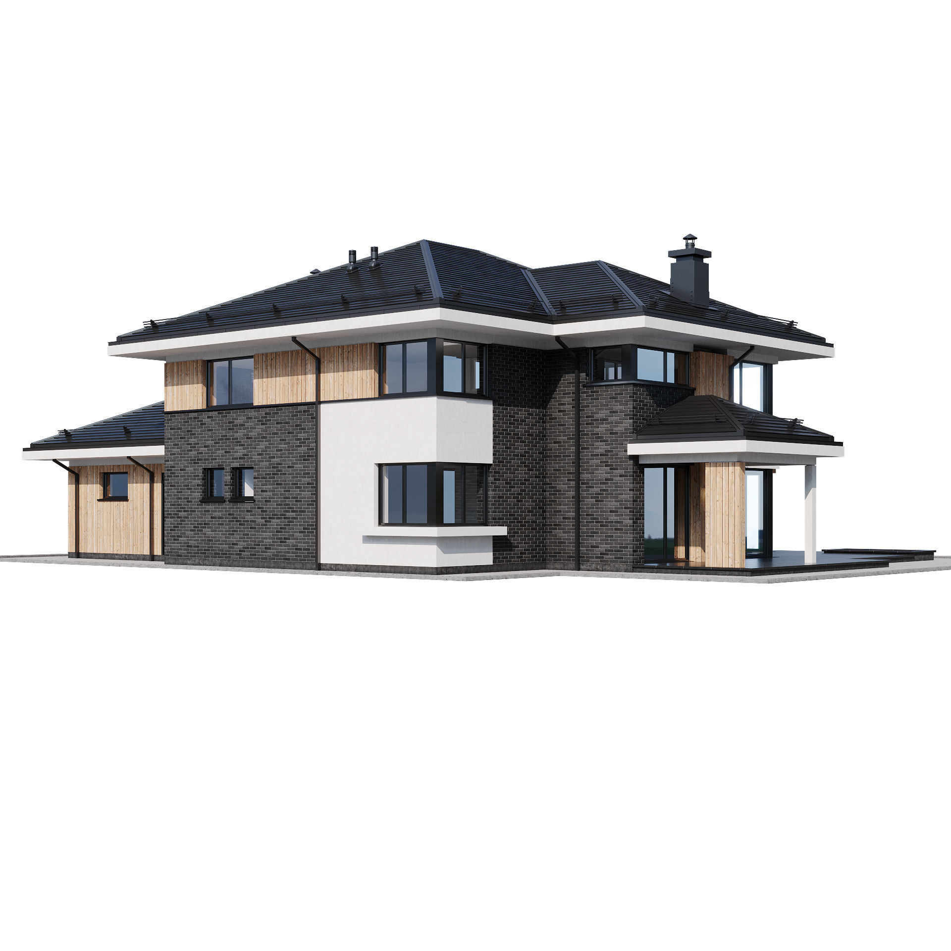 Modern house 13 3D model_8