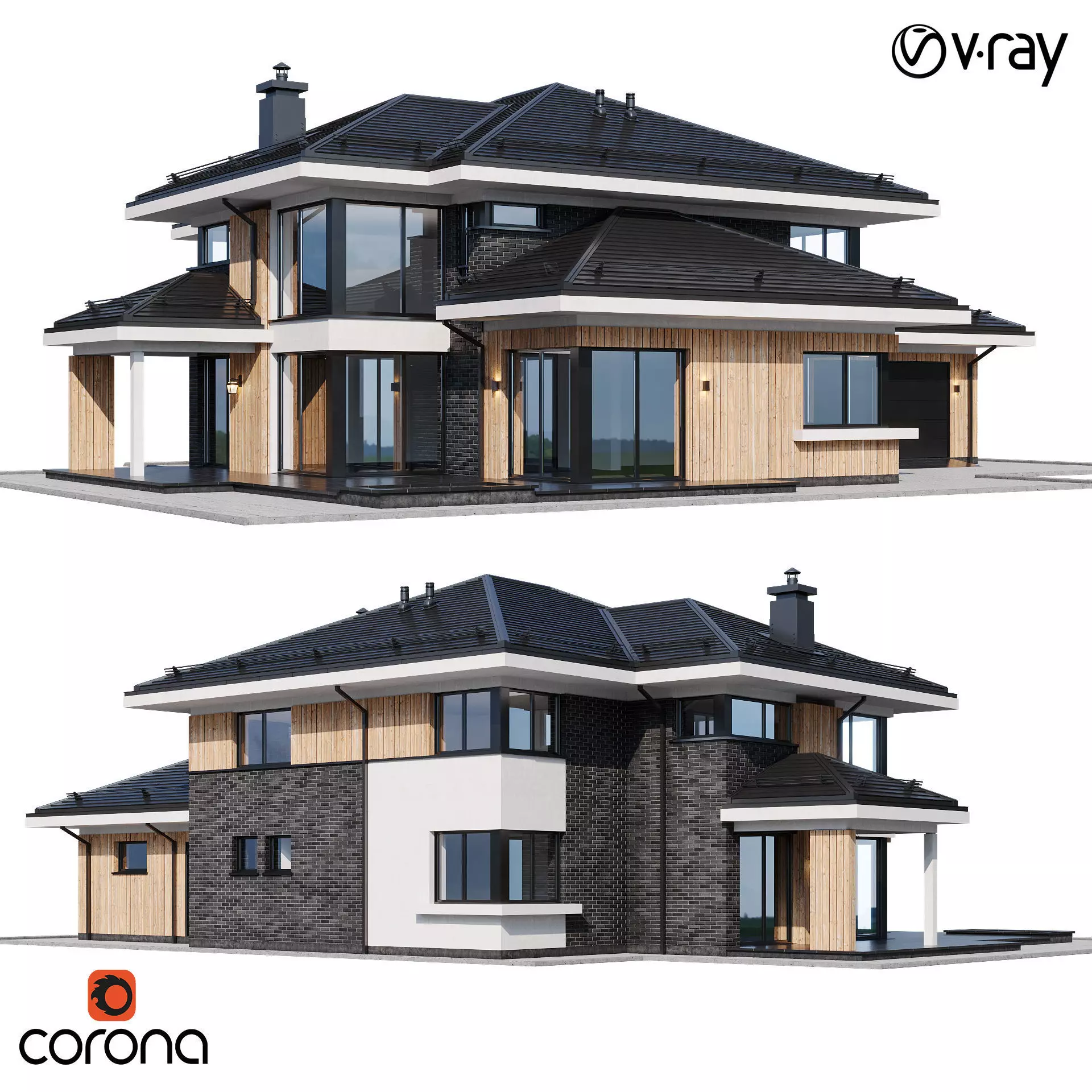Modern house 13 3D model_0