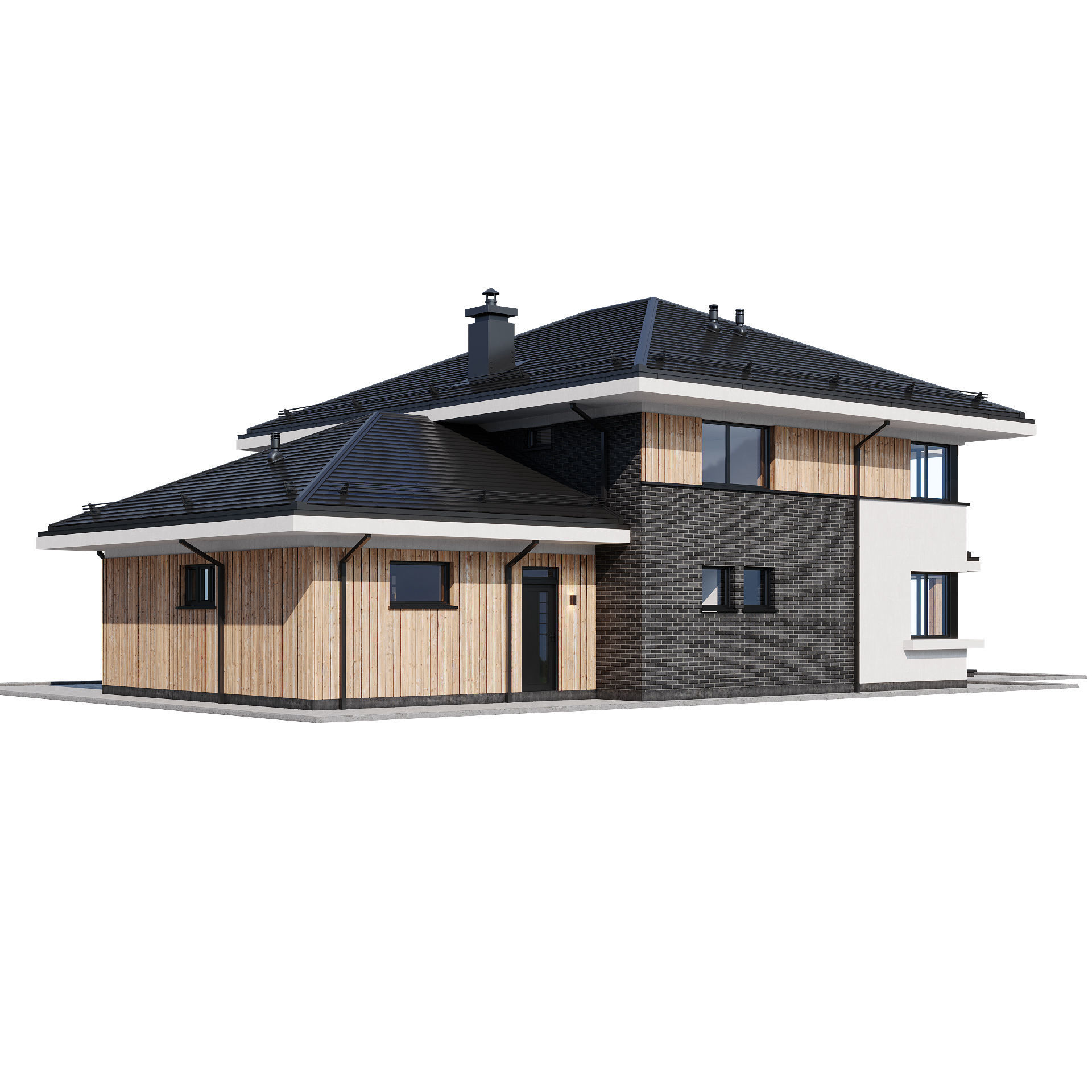 Modern house 13 3D model_7