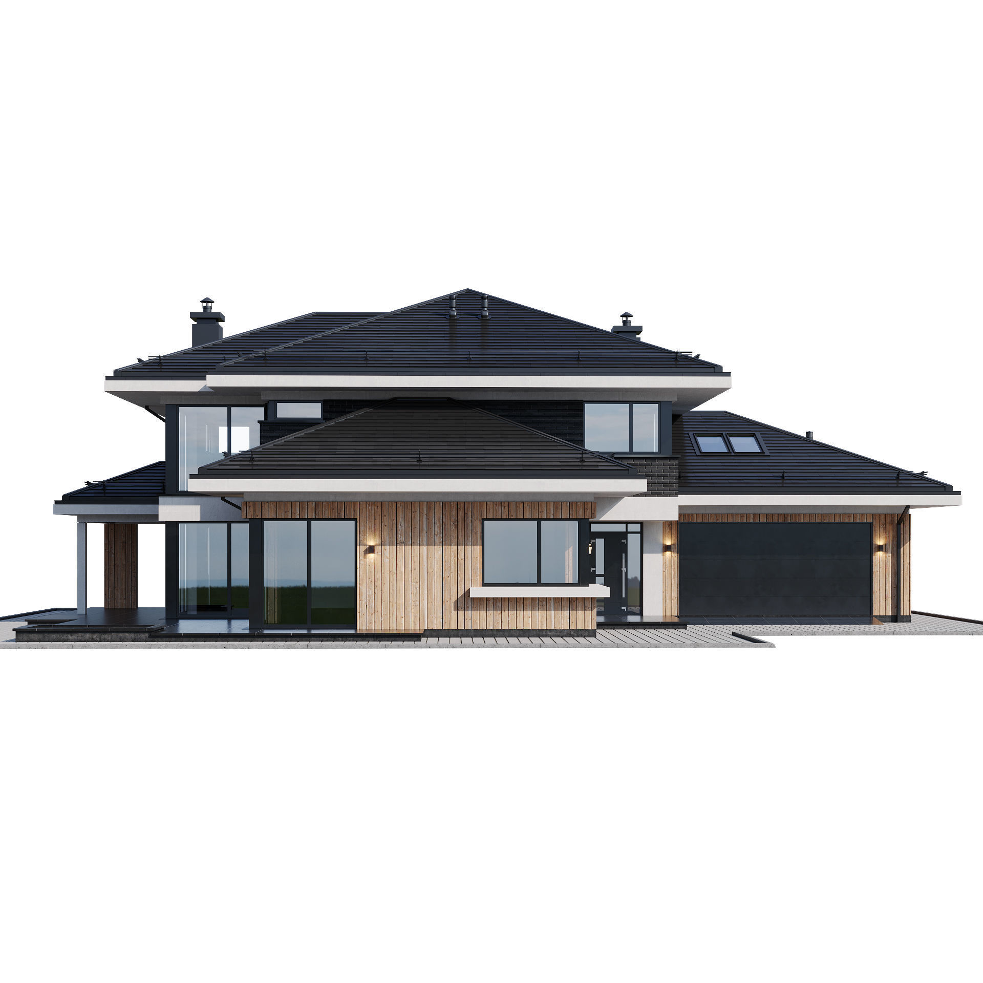 Modern house 13 3D model_10