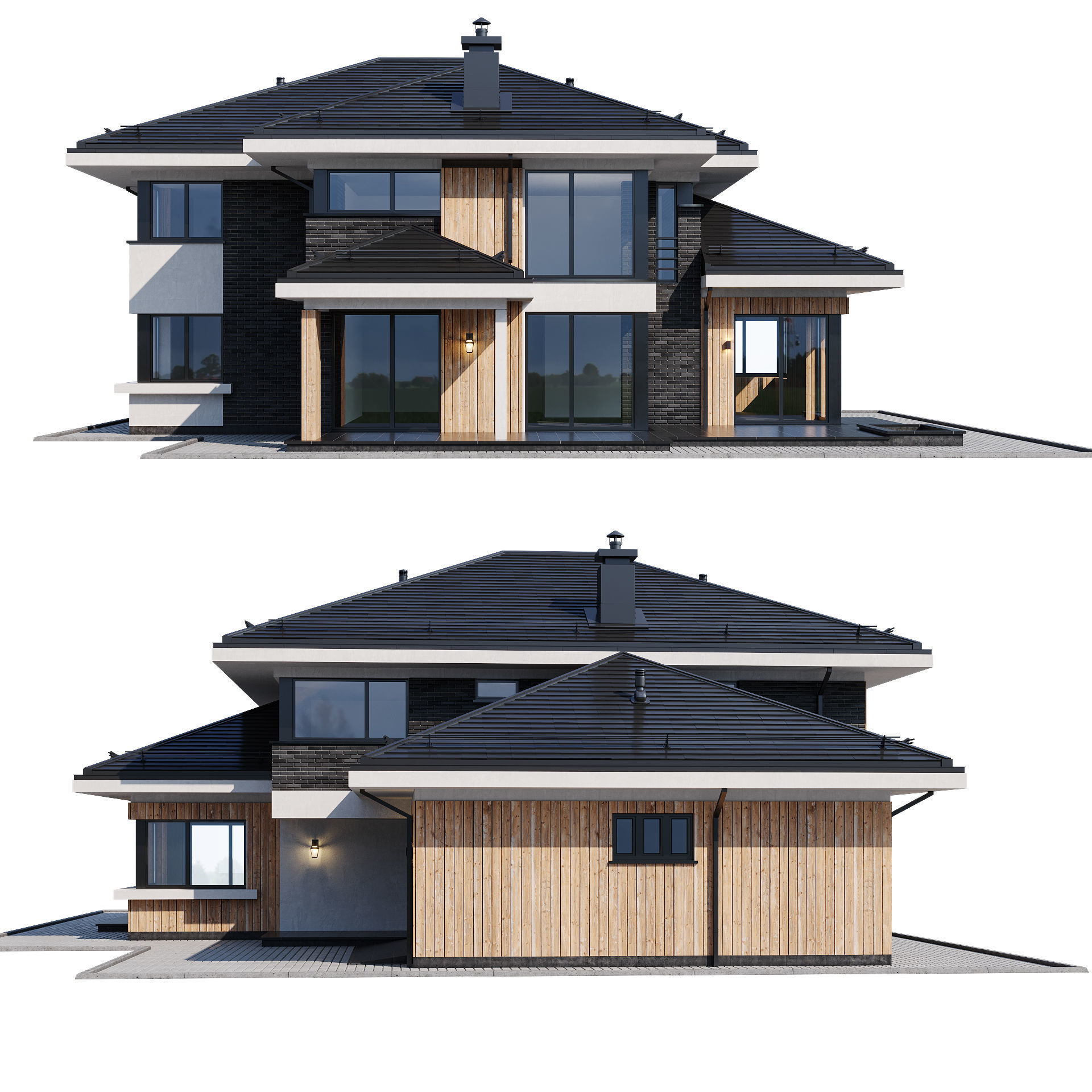 Modern house 13 3D model_3