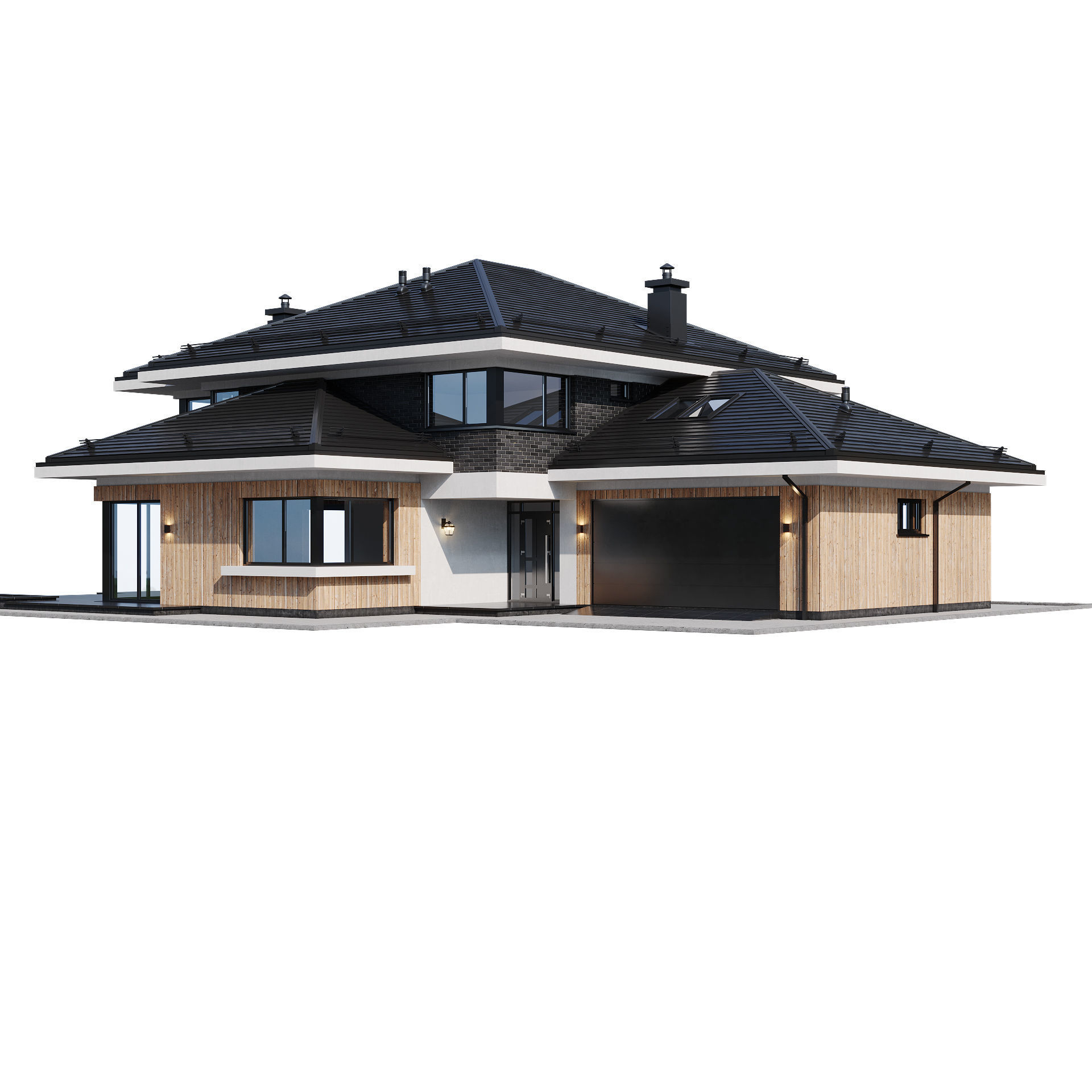 Modern house 13 3D model_9