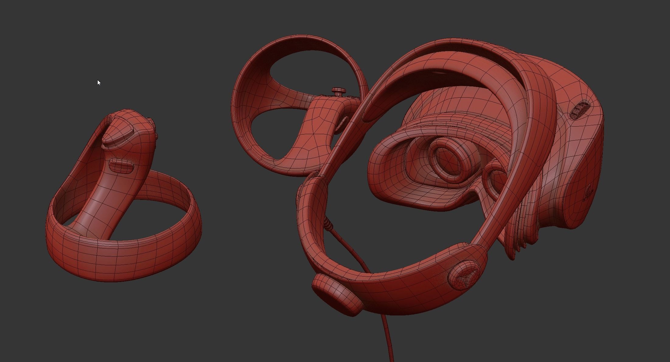 Sony Playstation VR2 Headset 3D model_11