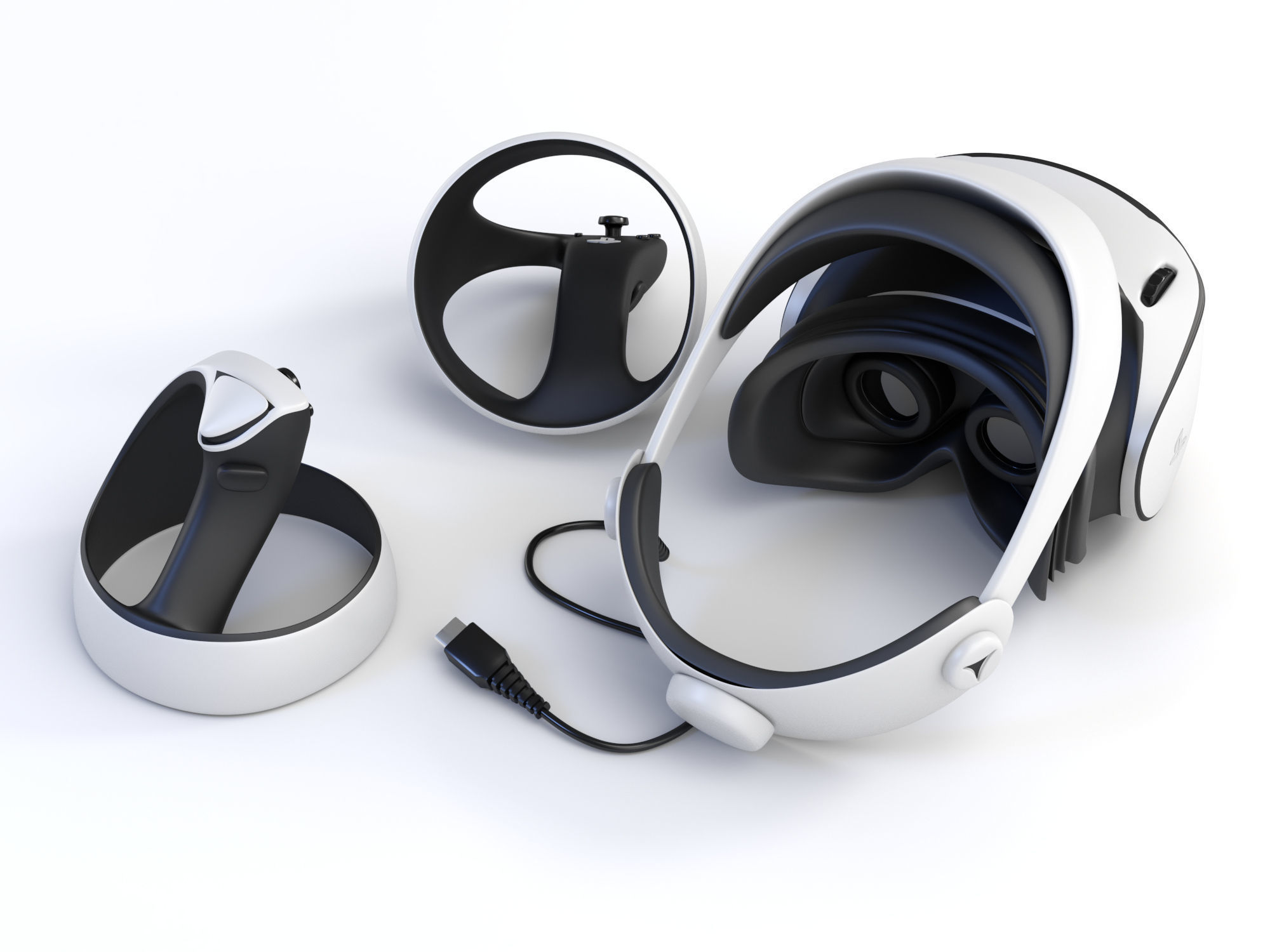Sony Playstation VR2 Headset 3D model_1