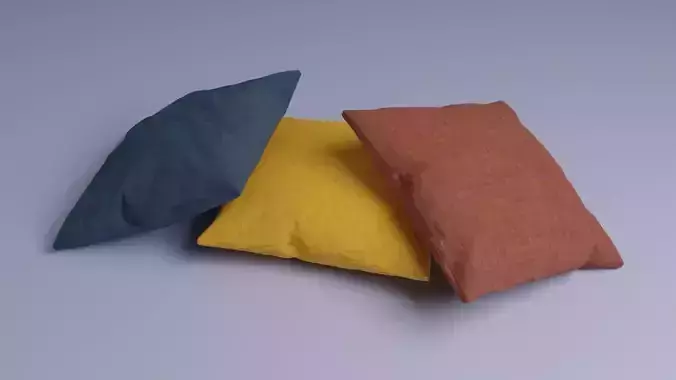Low-poly Pillow set three pillows