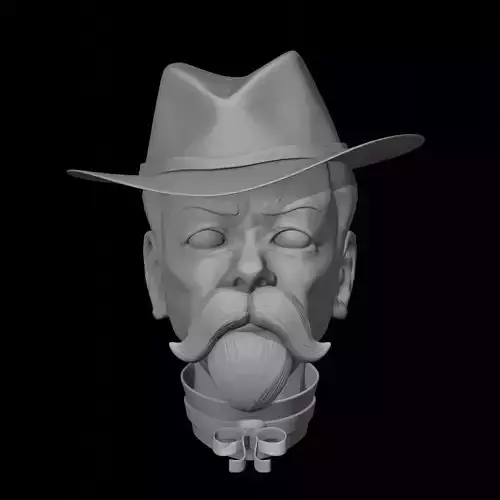 Jack Daniel Head Sculpt 3D print model