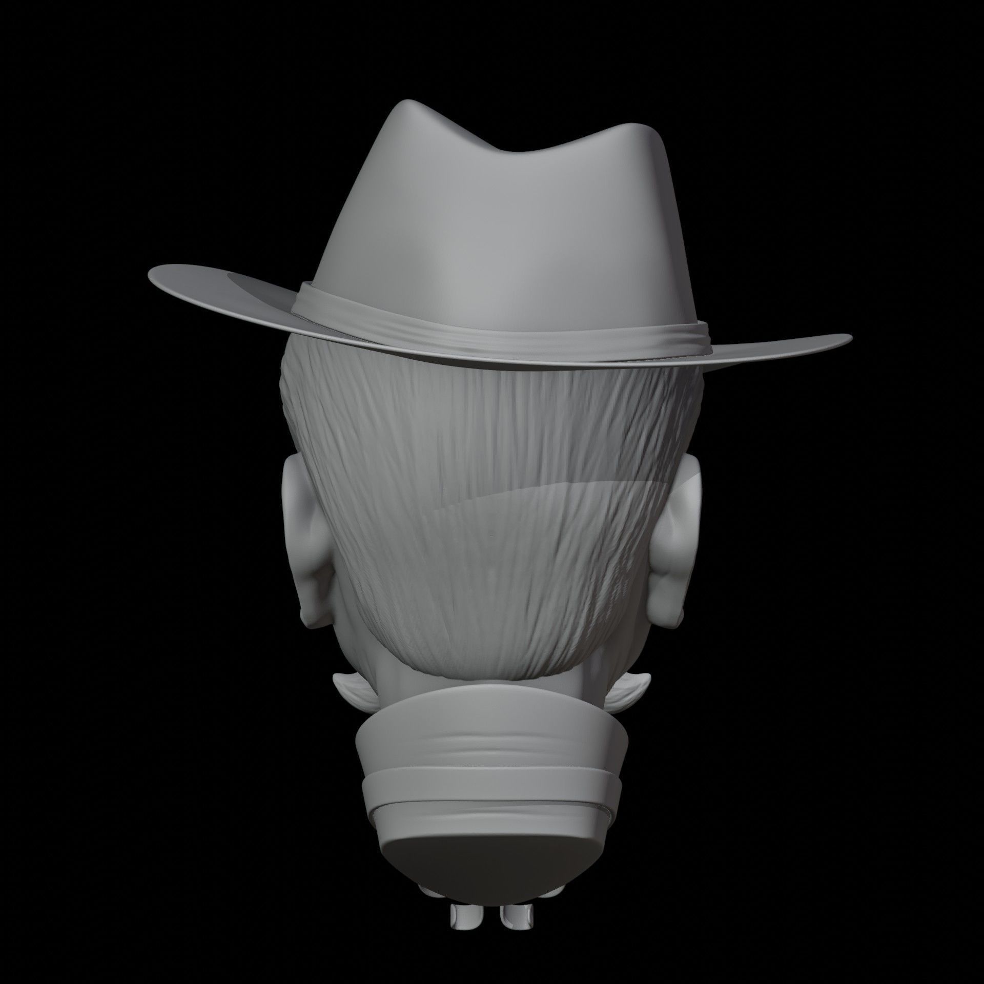 Jack Daniel Head Sculpt 3D print model_3