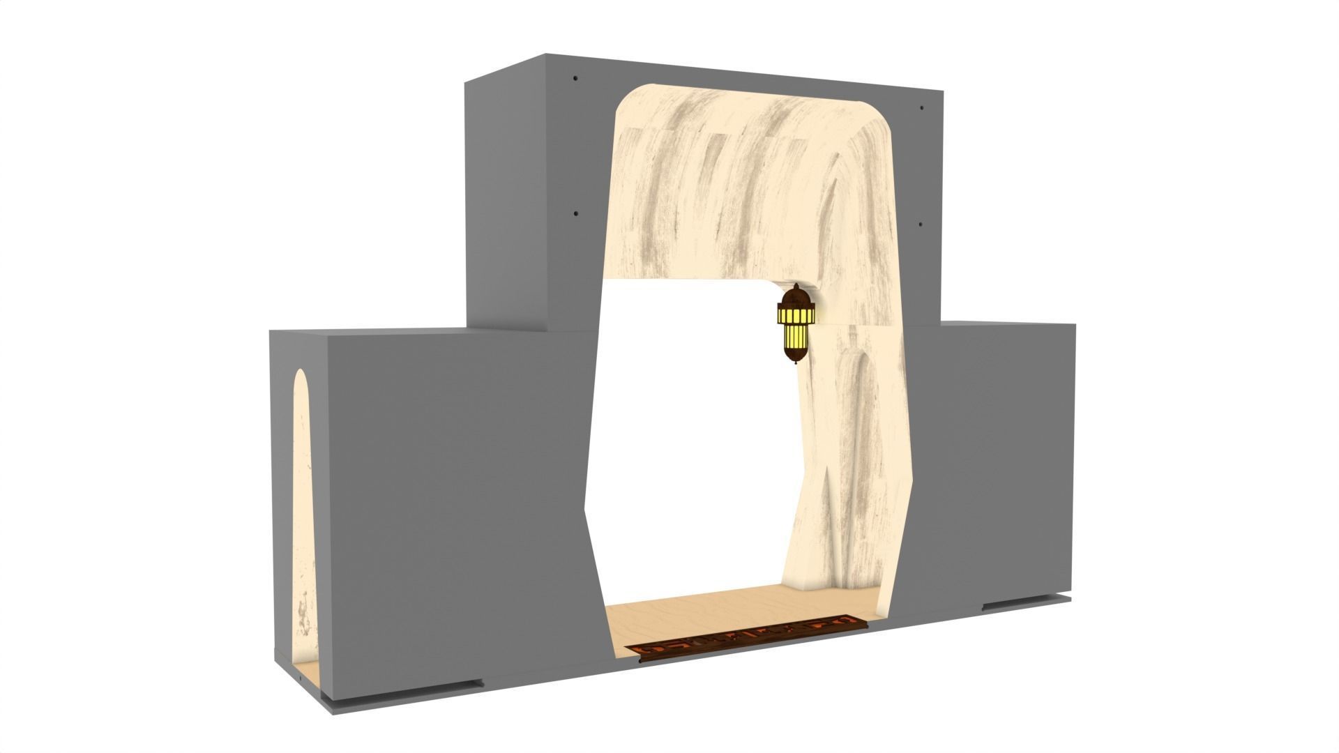 Ralph McQuarries Bazaar  - Set 3 - Entrance  1-18 scale 3D print model_2