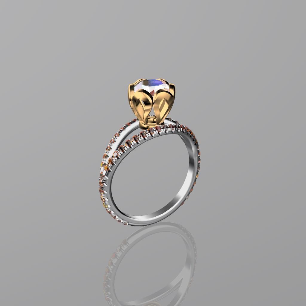 Solitary Ring  3D print model_1