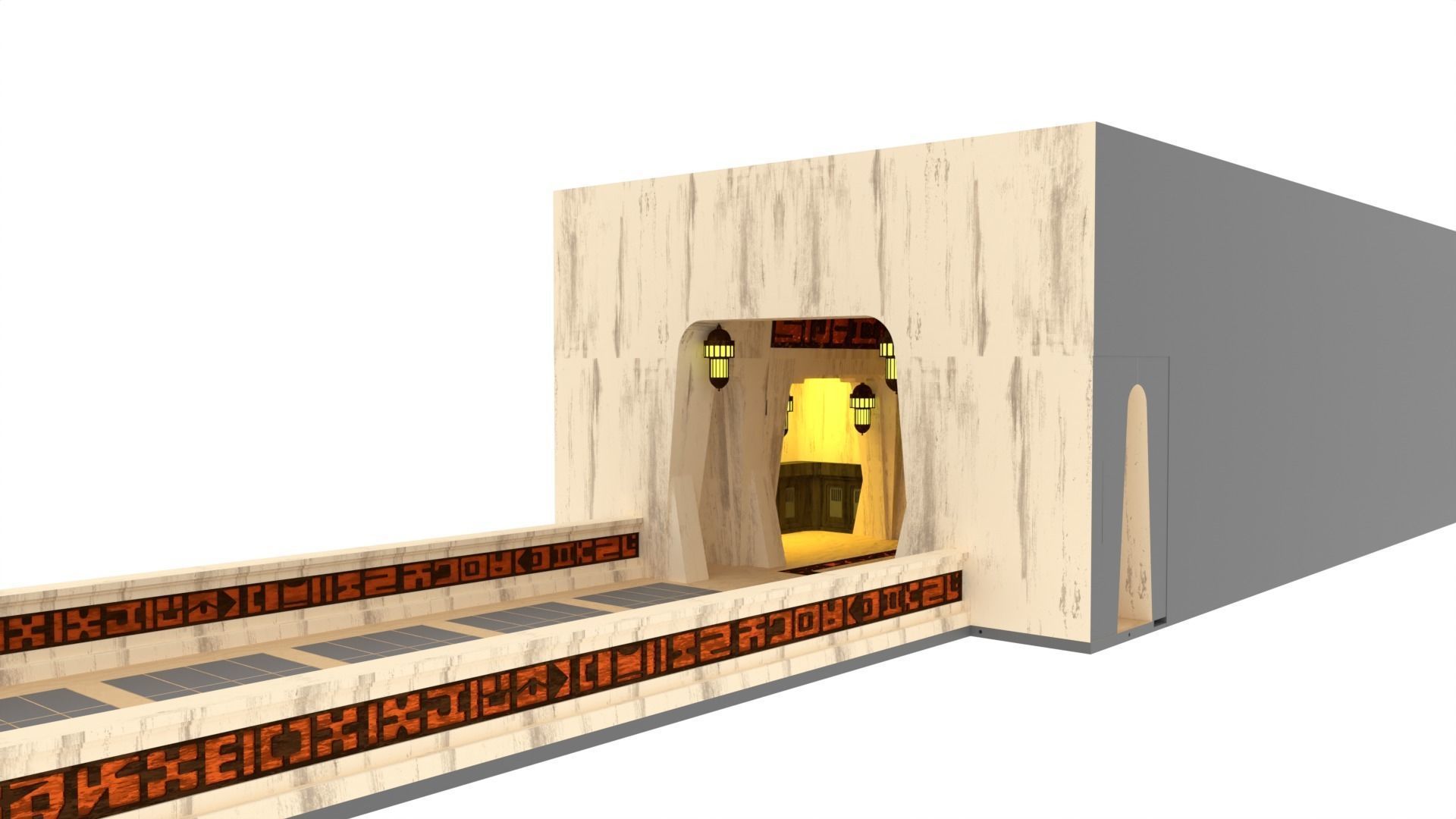 Ralph McQuarries Bazaar  - Set 3 - Entrance  1-12 scale 3D print model_8