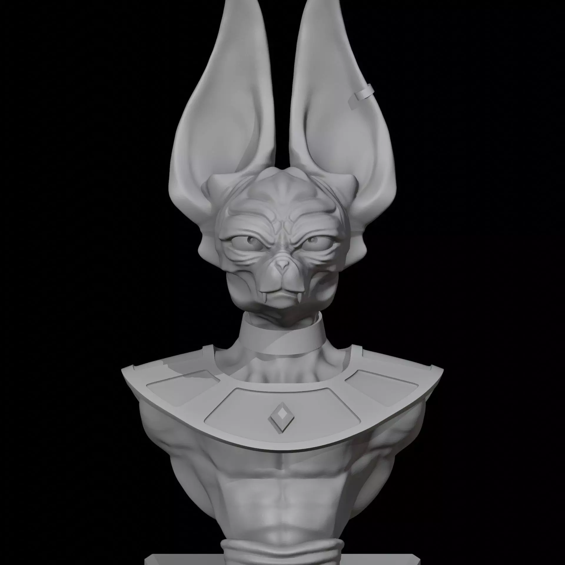 DragonBall Bills Sama Upper Body Sculpt Printable STL 3D print model_0
