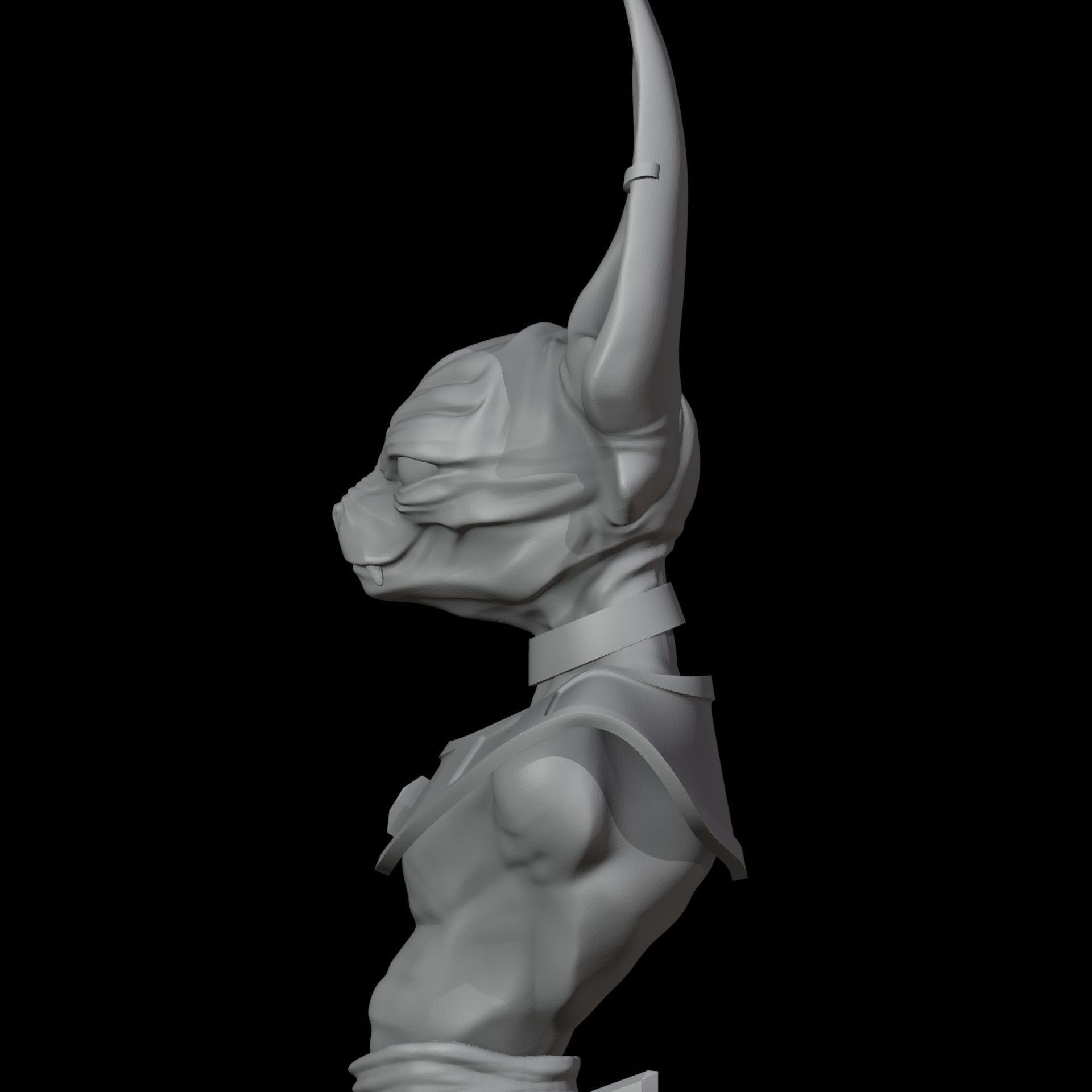 DragonBall Bills Sama Upper Body Sculpt Printable STL 3D print model_2