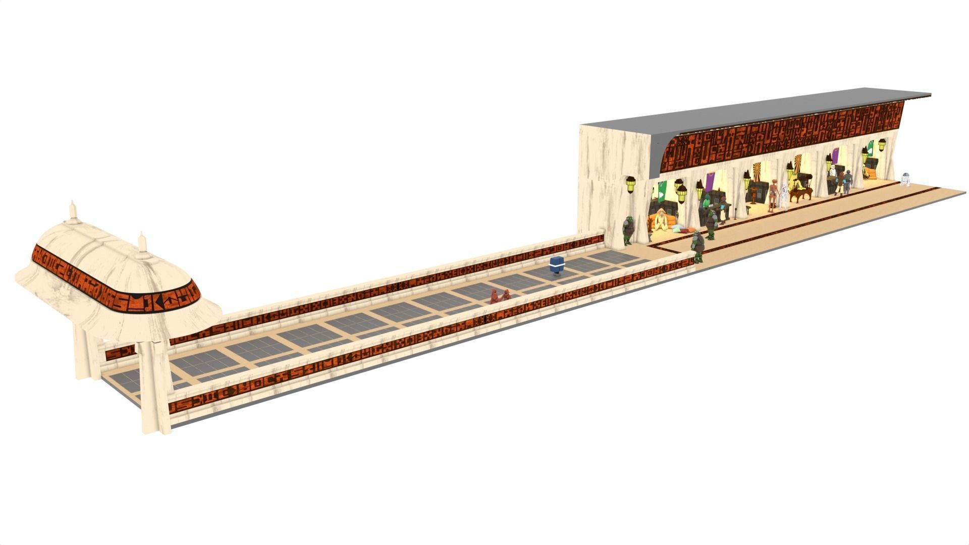 Ralph McQuarries Bazaar  - Set 3 - Entrance  1-6 scale 3D print model_11