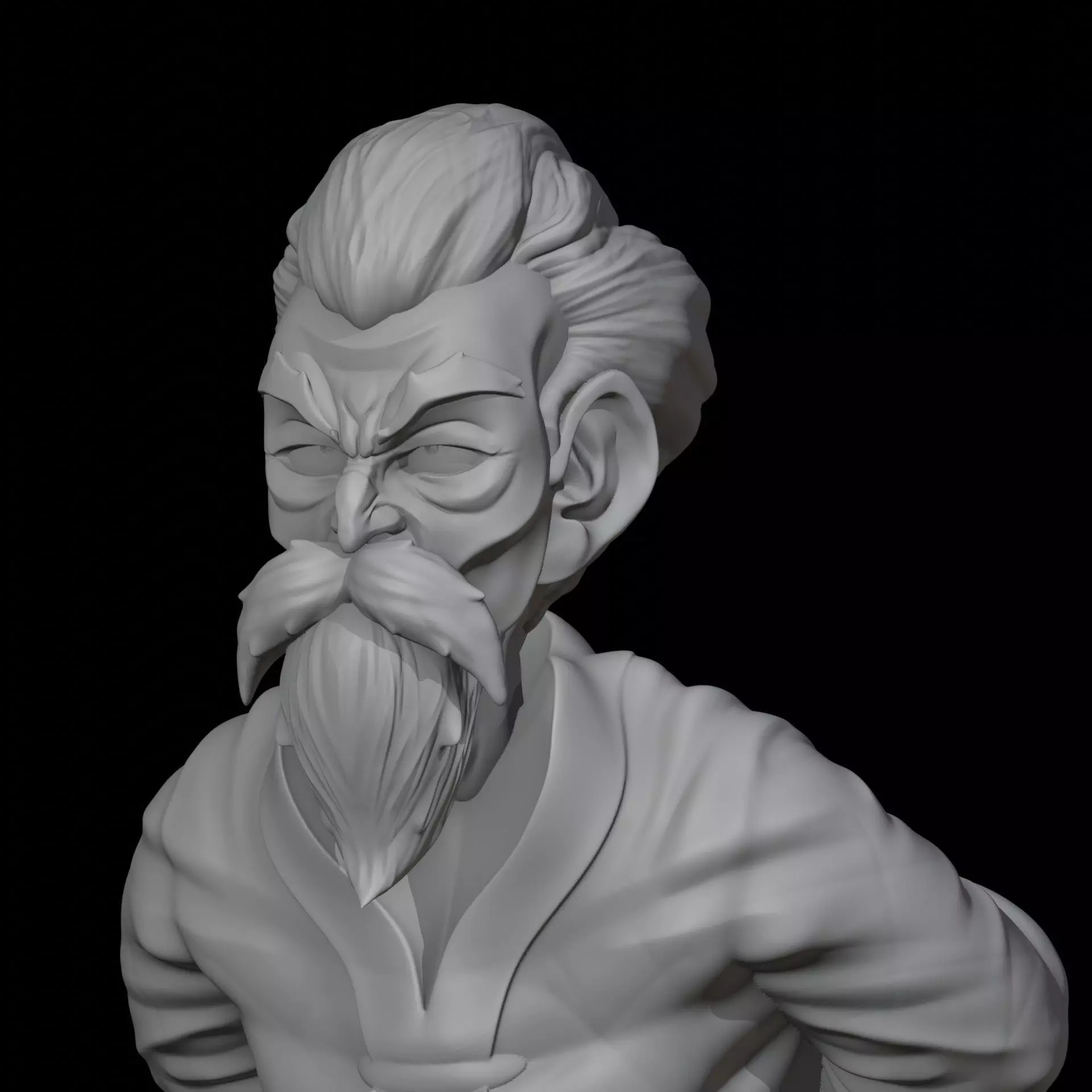 DragonBall Jackie Chan Master Roshi Printable STL 3D print model_0