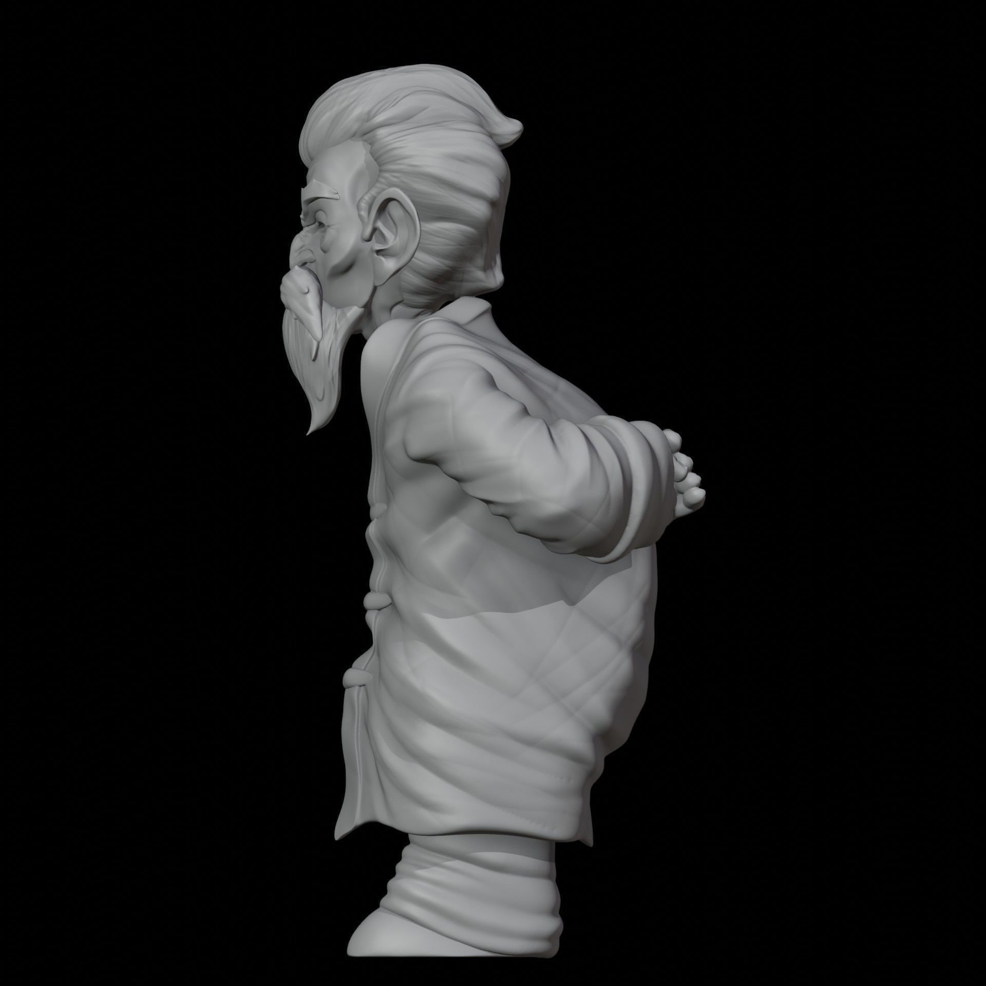 DragonBall Jackie Chan Master Roshi Printable STL 3D print model_3