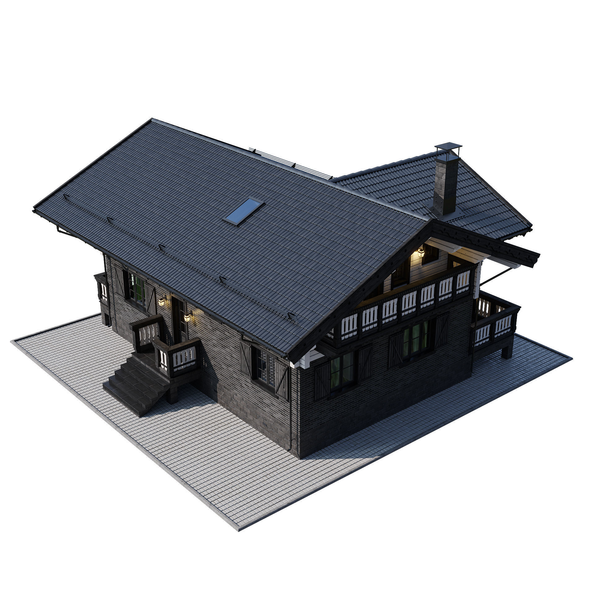 Modern house 15 3D model_4