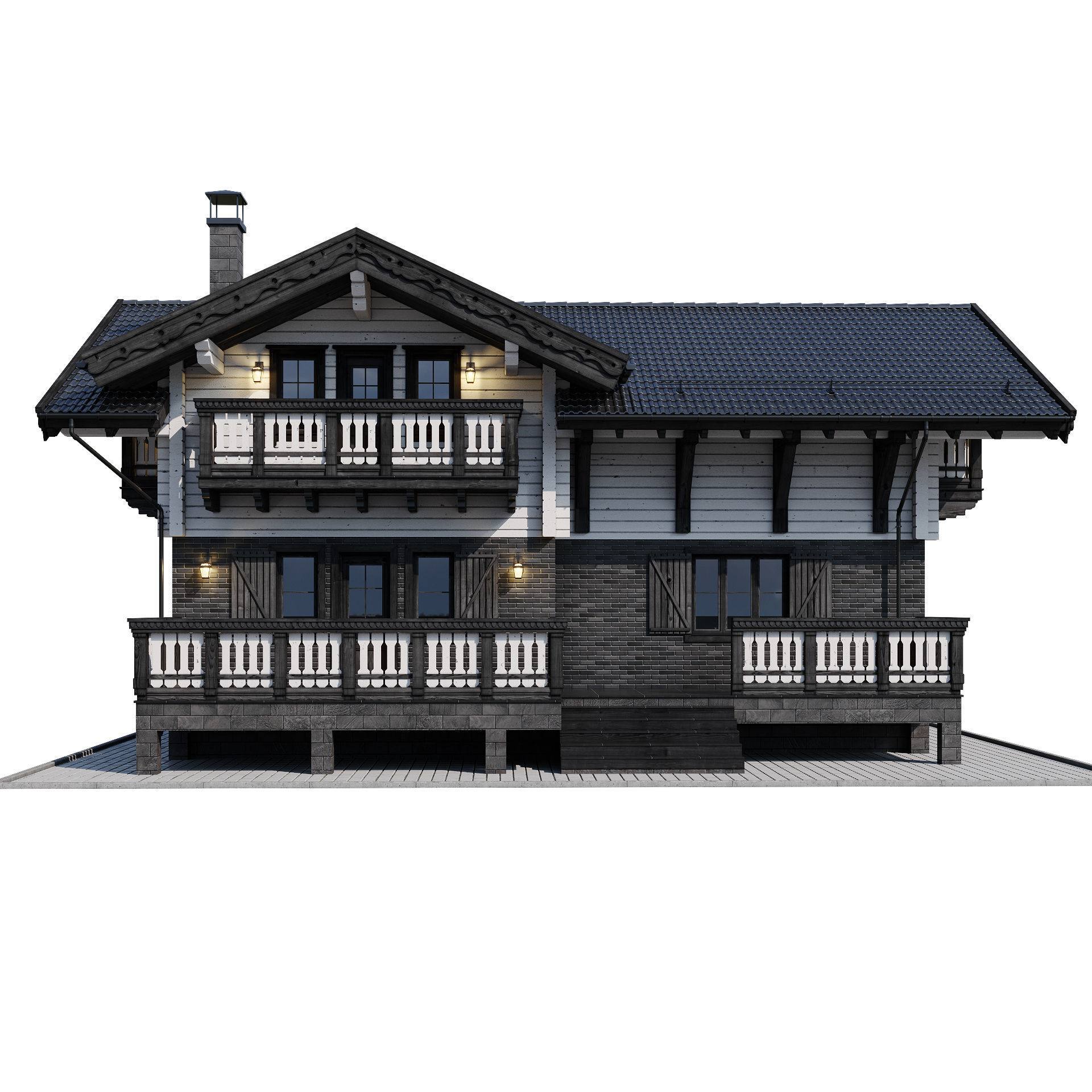 Modern house 15 3D model_12