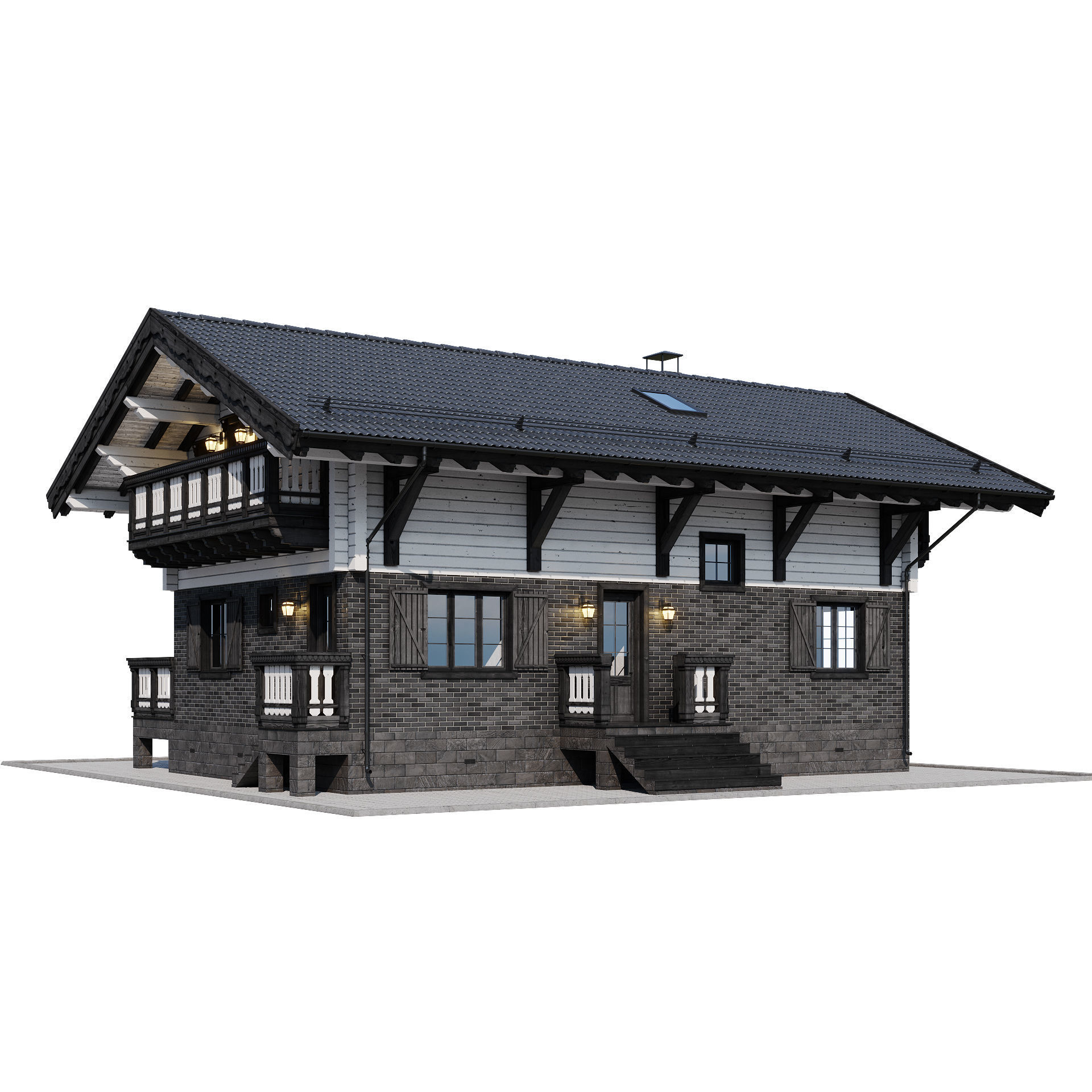 Modern house 15 3D model_6