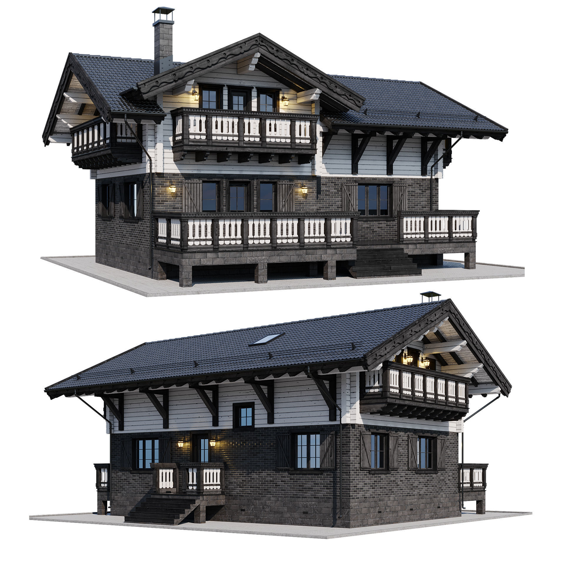 Modern house 15 3D model_1