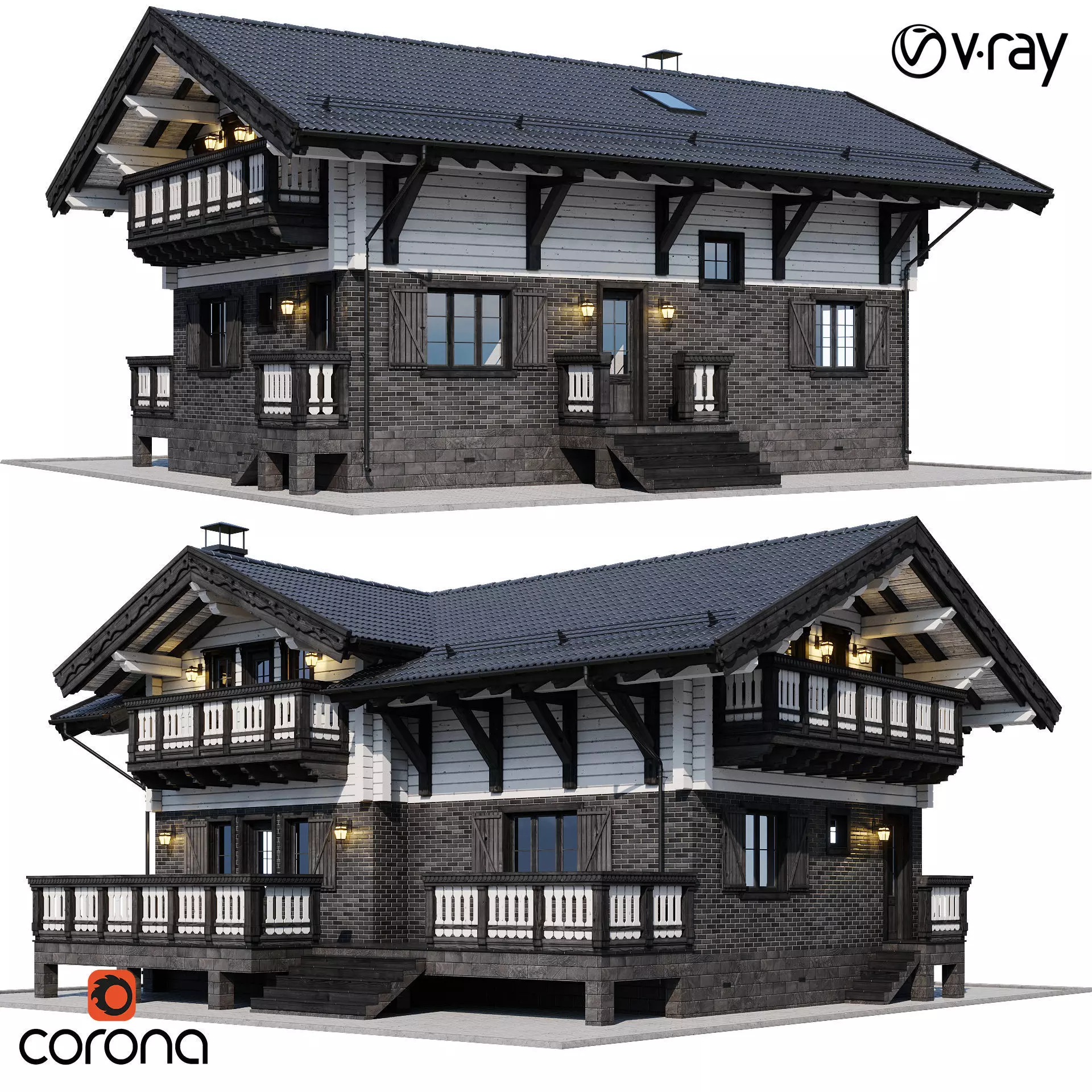 Modern house 15 3D model_0