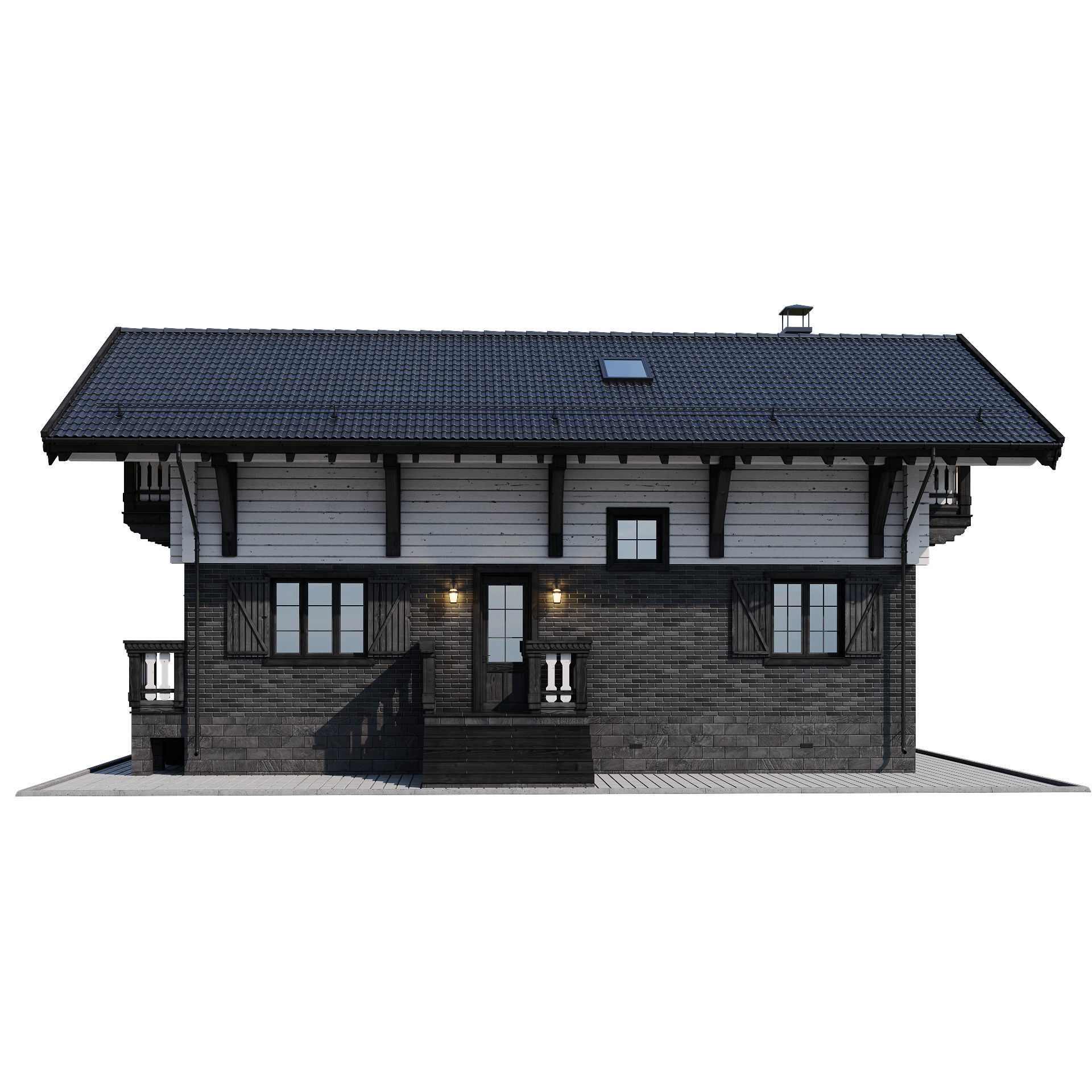 Modern house 15 3D model_10