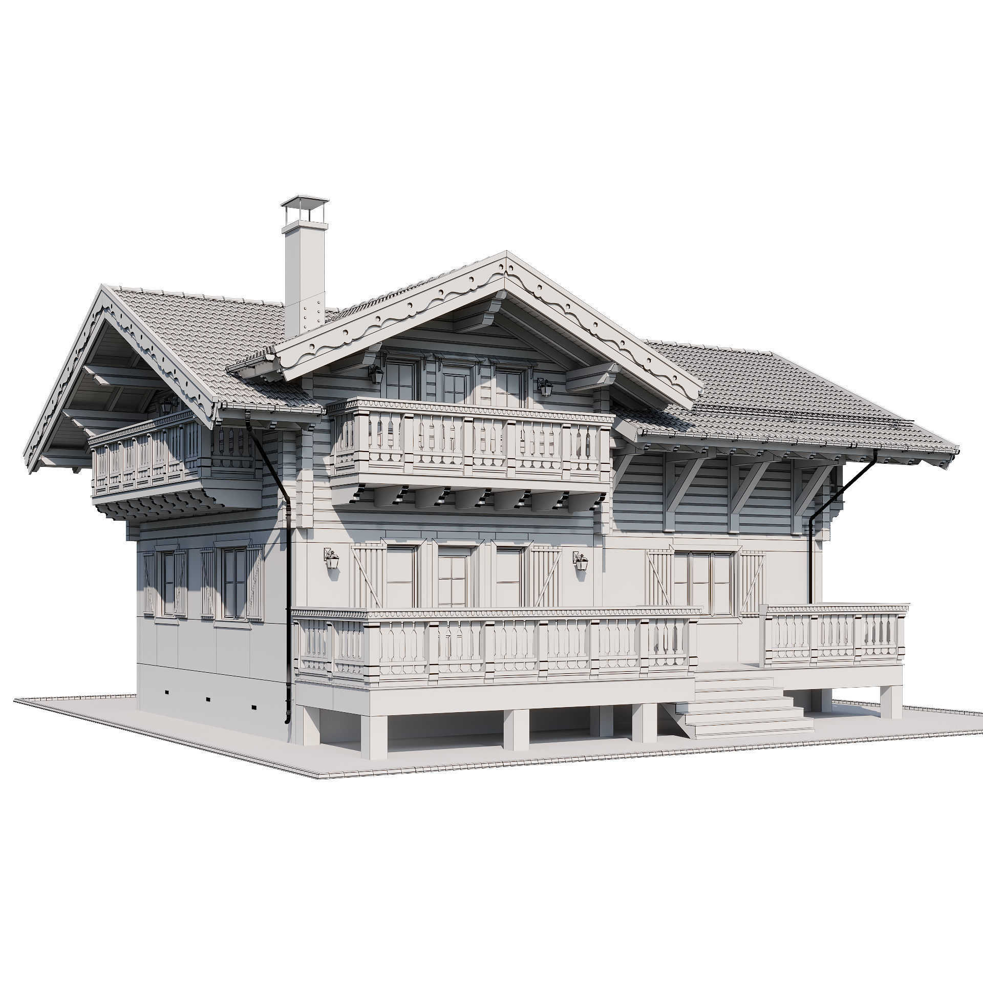 Modern house 15 3D model_16