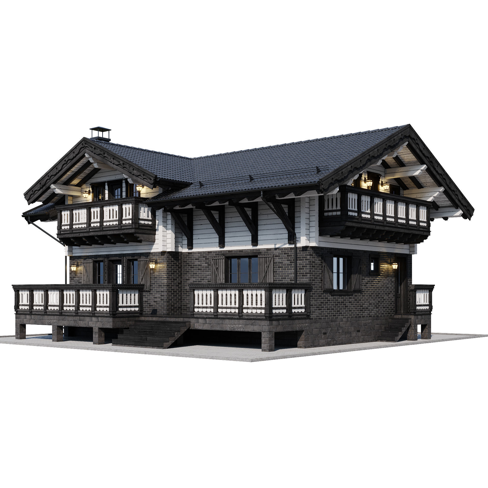 Modern house 15 3D model_8