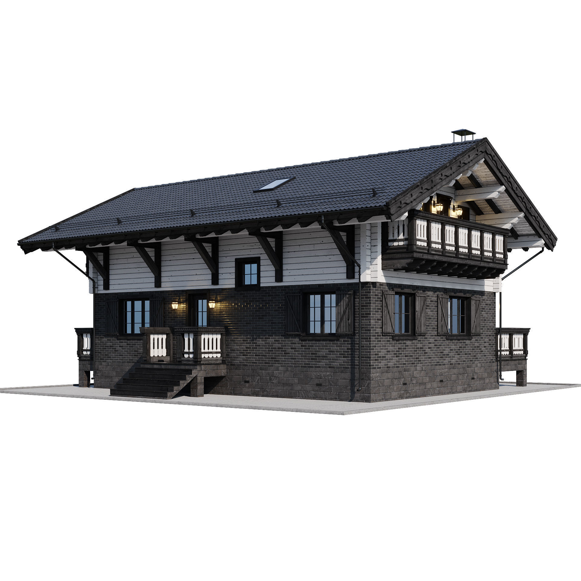 Modern house 15 3D model_9