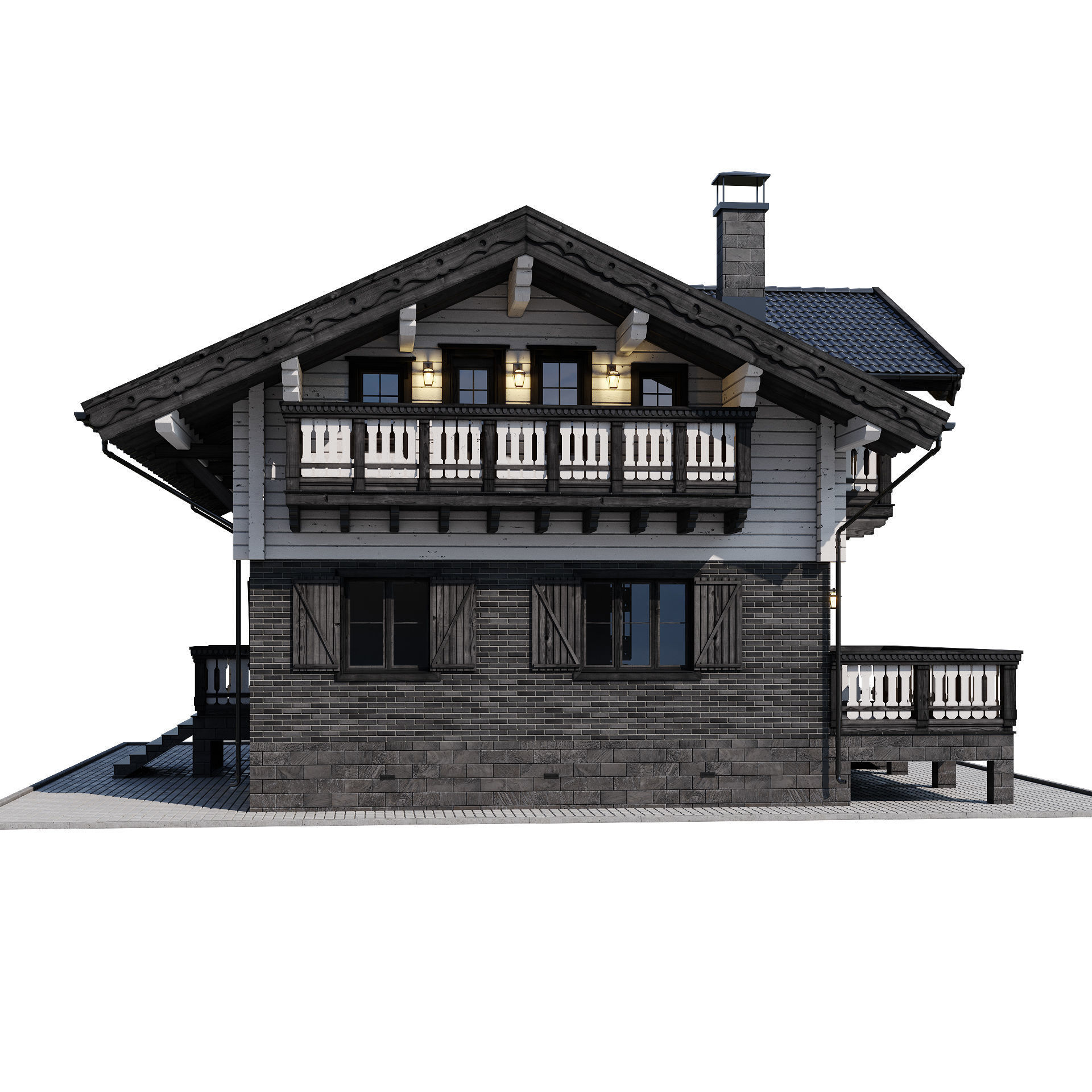 Modern house 15 3D model_11