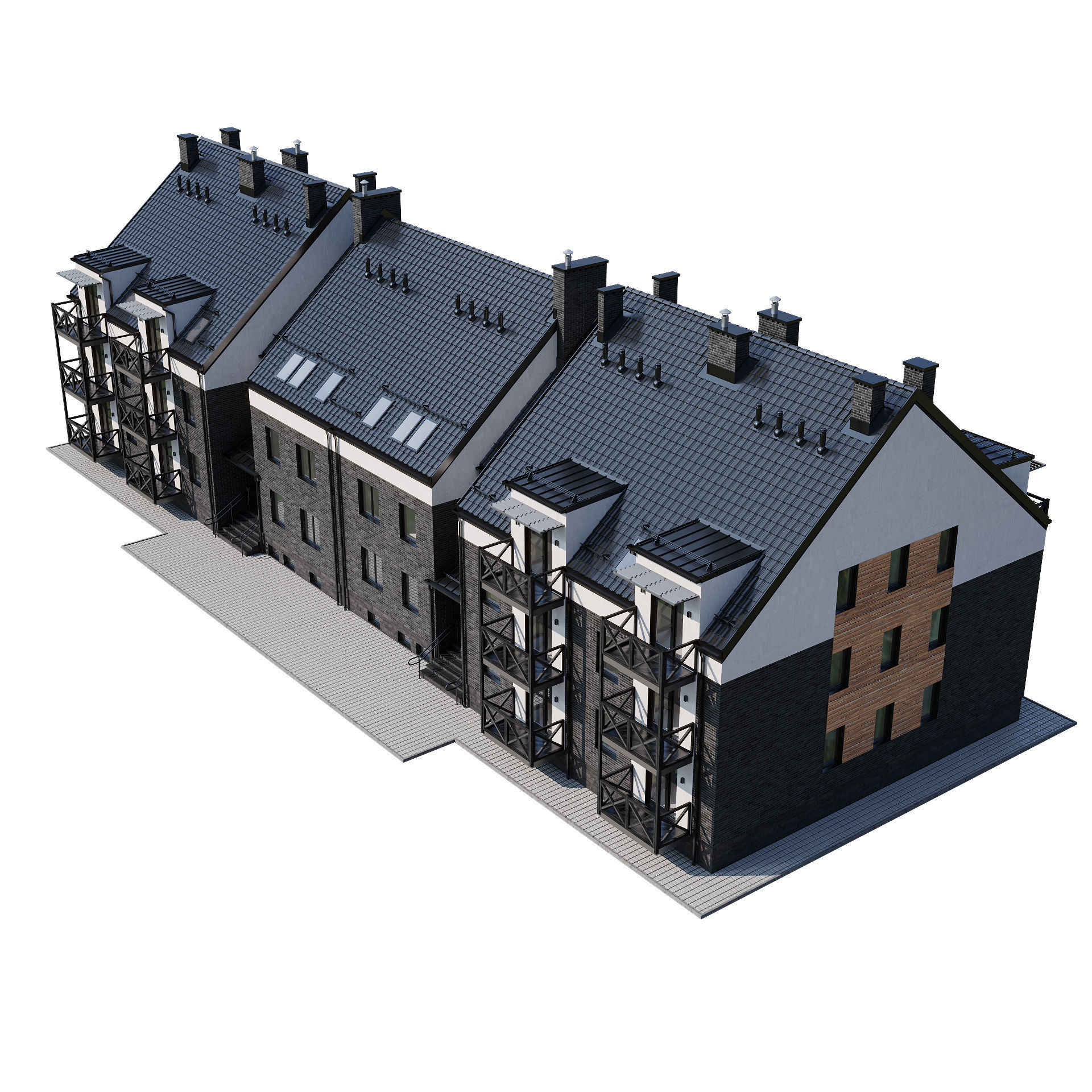 Modern house 16 3D model_4