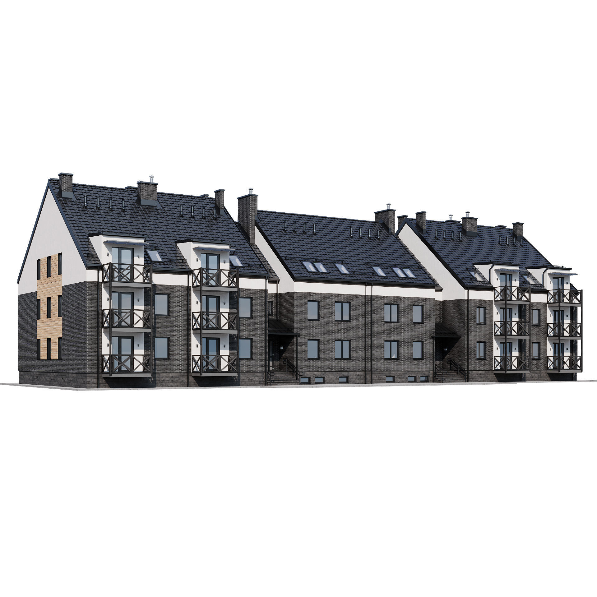 Modern house 16 3D model_6